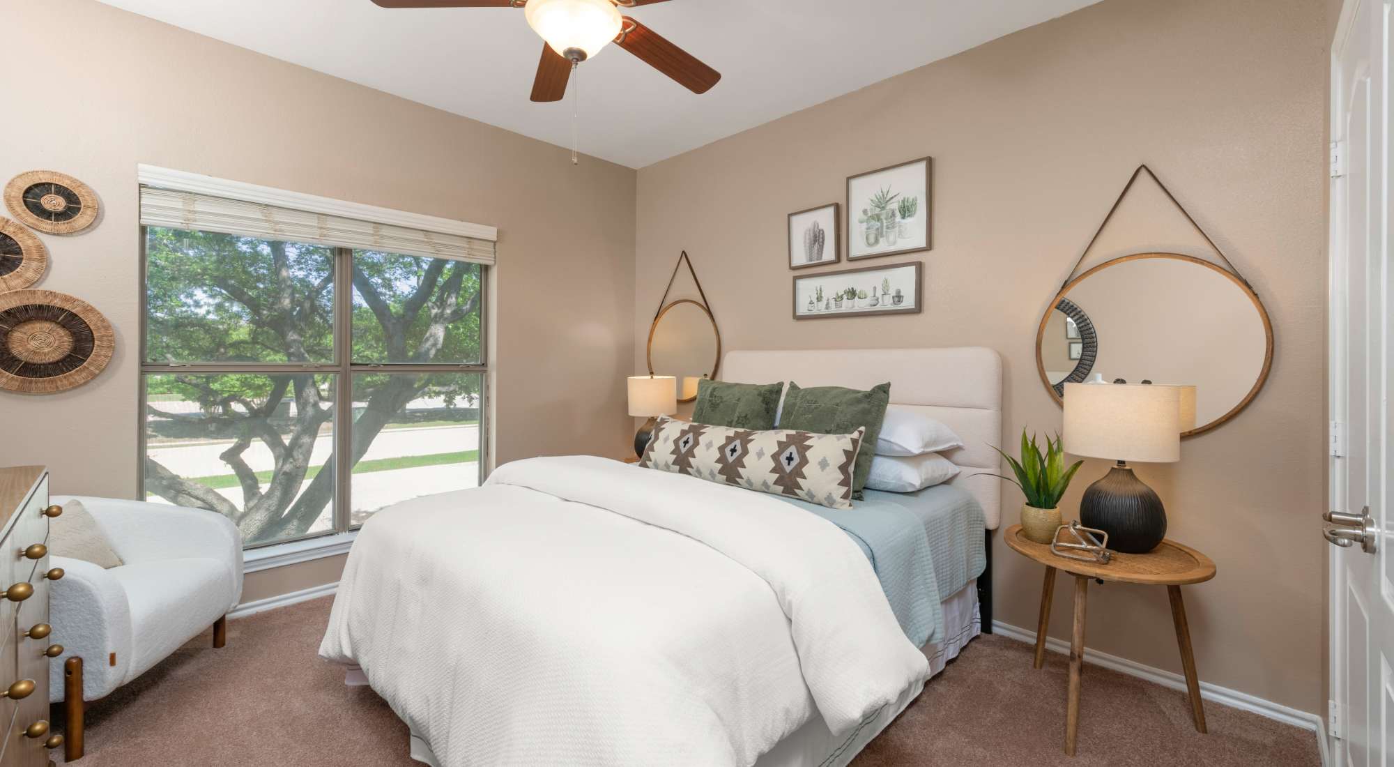 Spacious bedroom at The Springs of Indian Creek in Carrollton, Texas