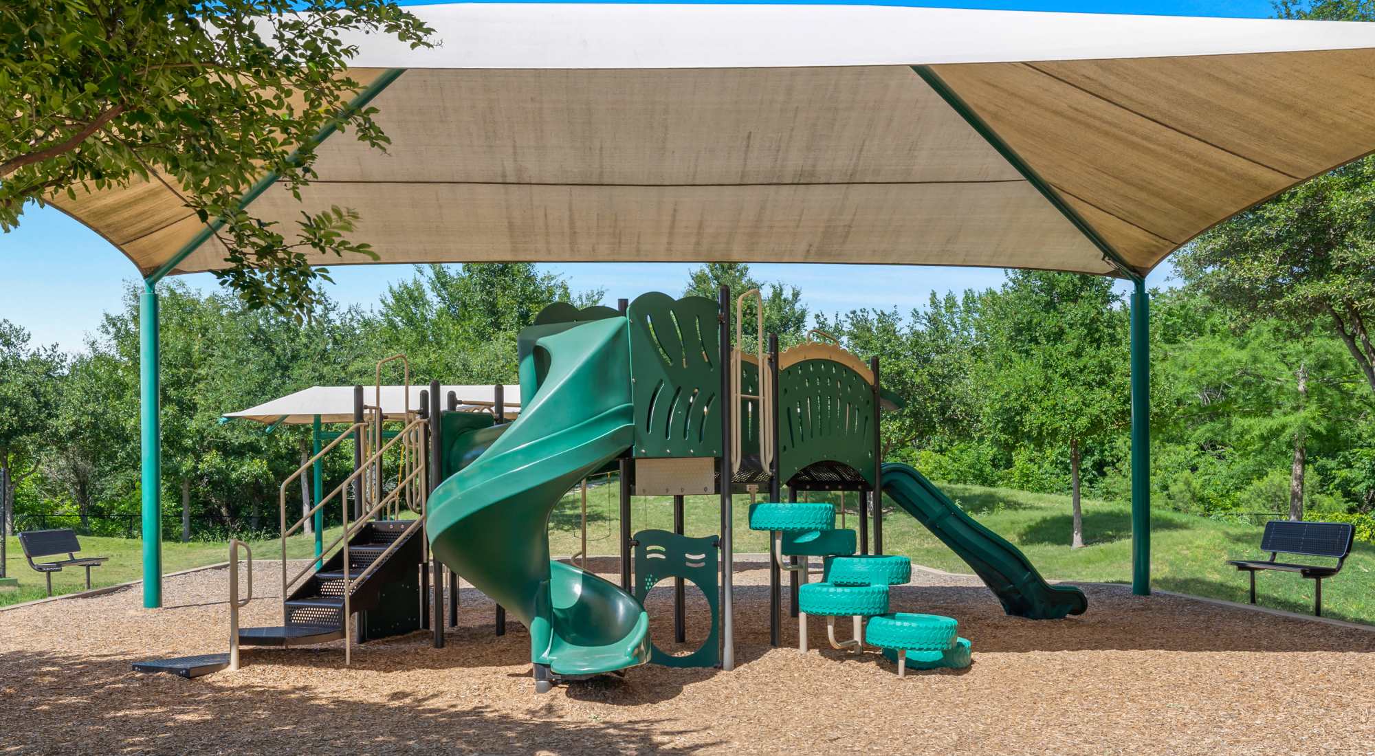 Shaded Playground at Estancia at Ridgeview Ranch