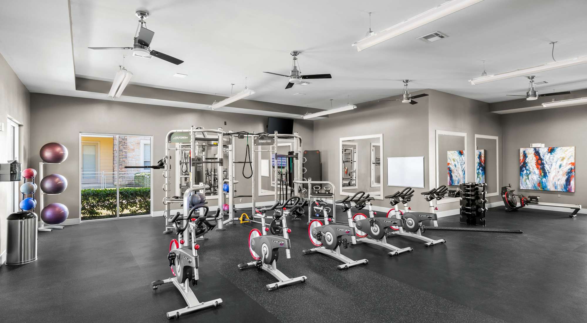 Fitness center at Estates of Richardson