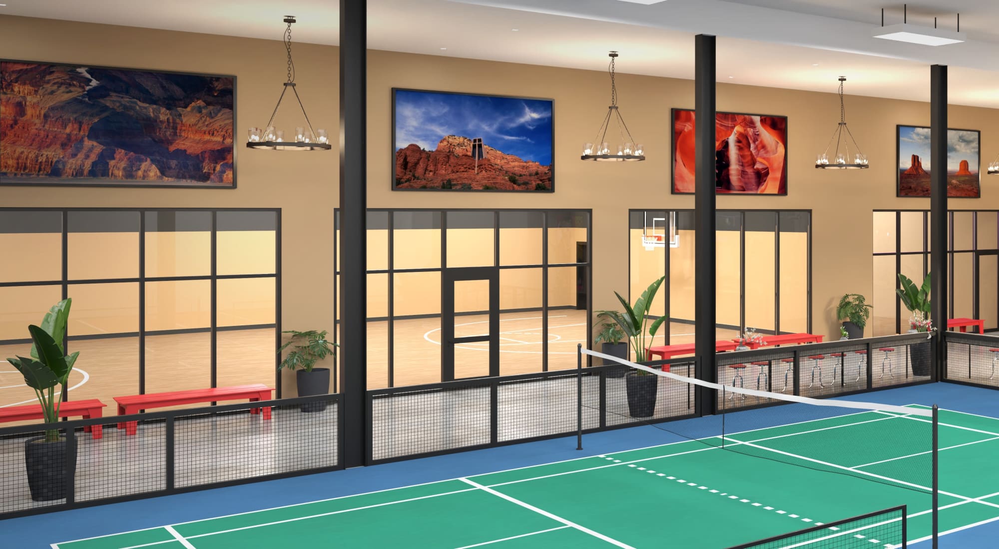 Indoor Basketball Court at Tuscany at Gabriella Pointe in Gilbert, Arizona