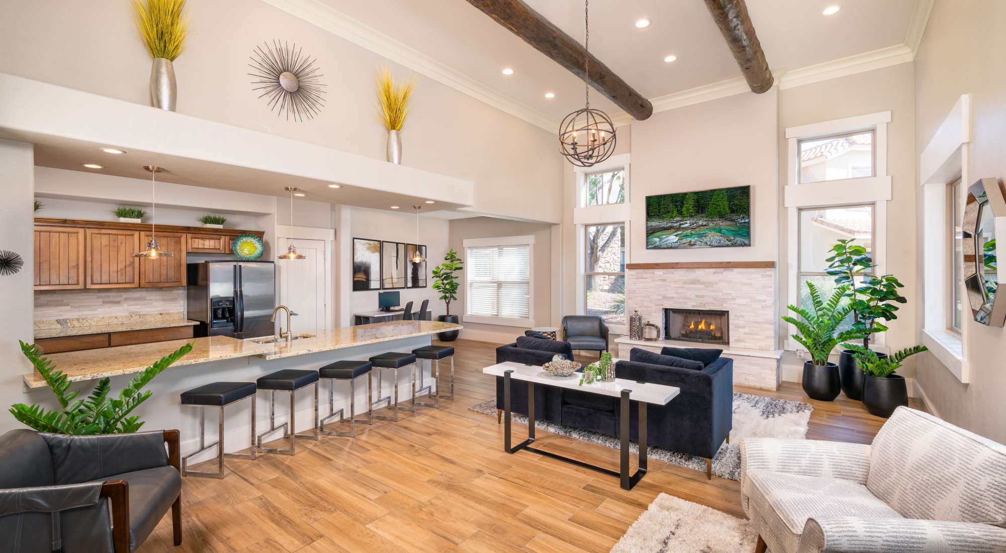 Resident clubhouse at Villas on Hampton Avenue