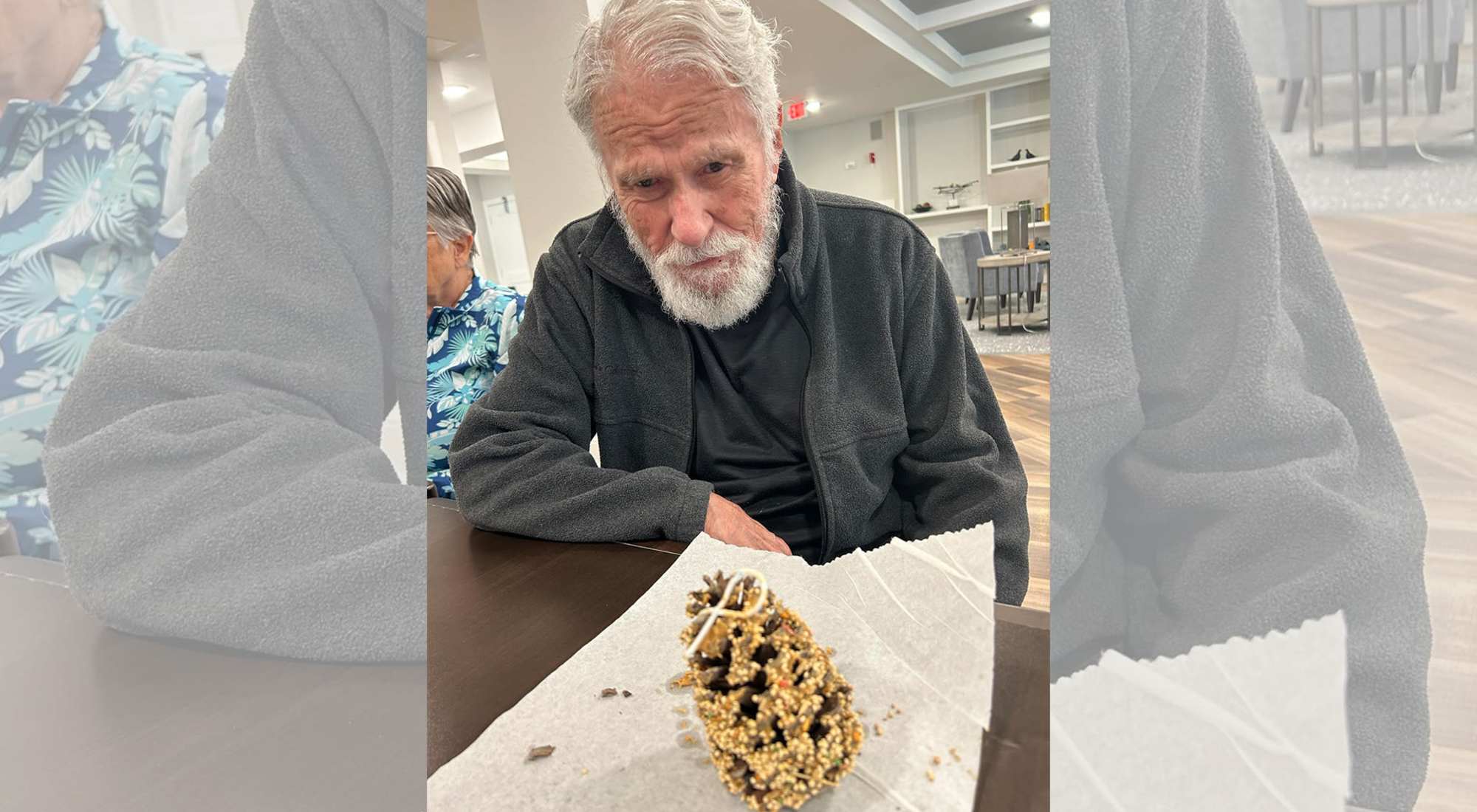 pine cone craft at Landing at Watermere Woodland Lakes in Conroe, Texas
