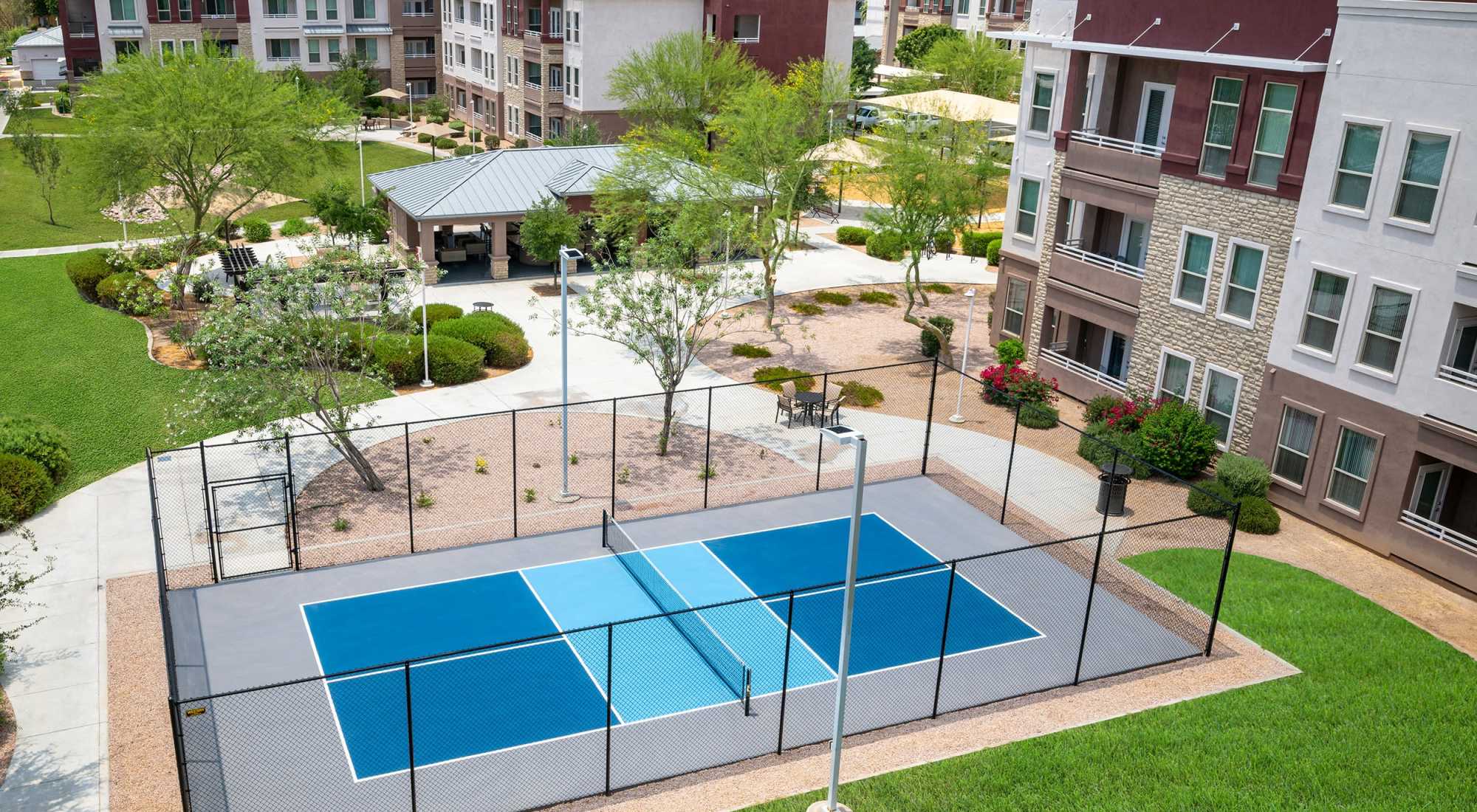 Lighted Pickleball Court at Southern Avenue Villas in Mesa, Arizona