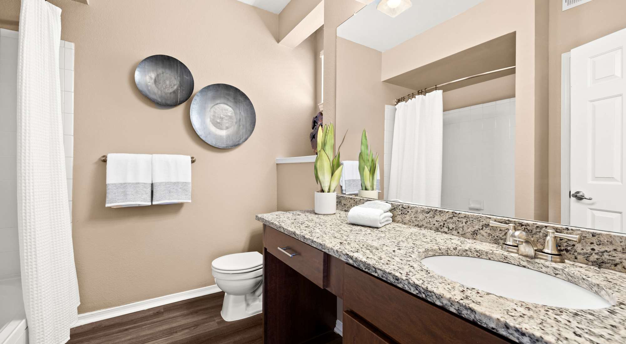Bathroom with shower and tub at Lakeview at Parkside