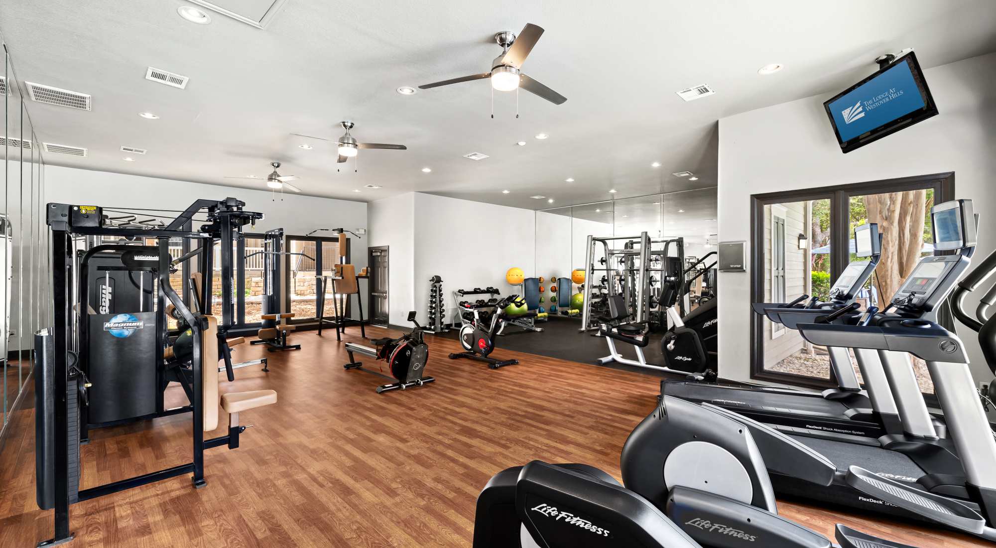 Fitness center at The Lodge at Westover Hills