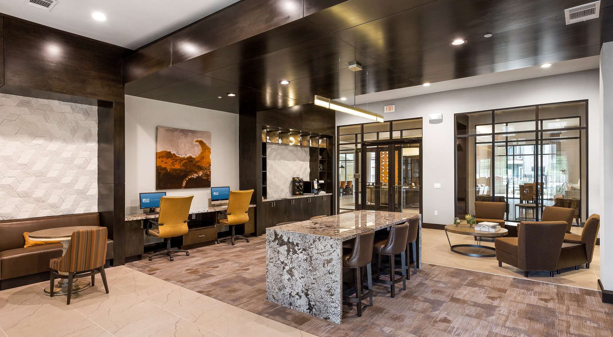 Resident clubhouse with Kitchen at Villas at the Rim