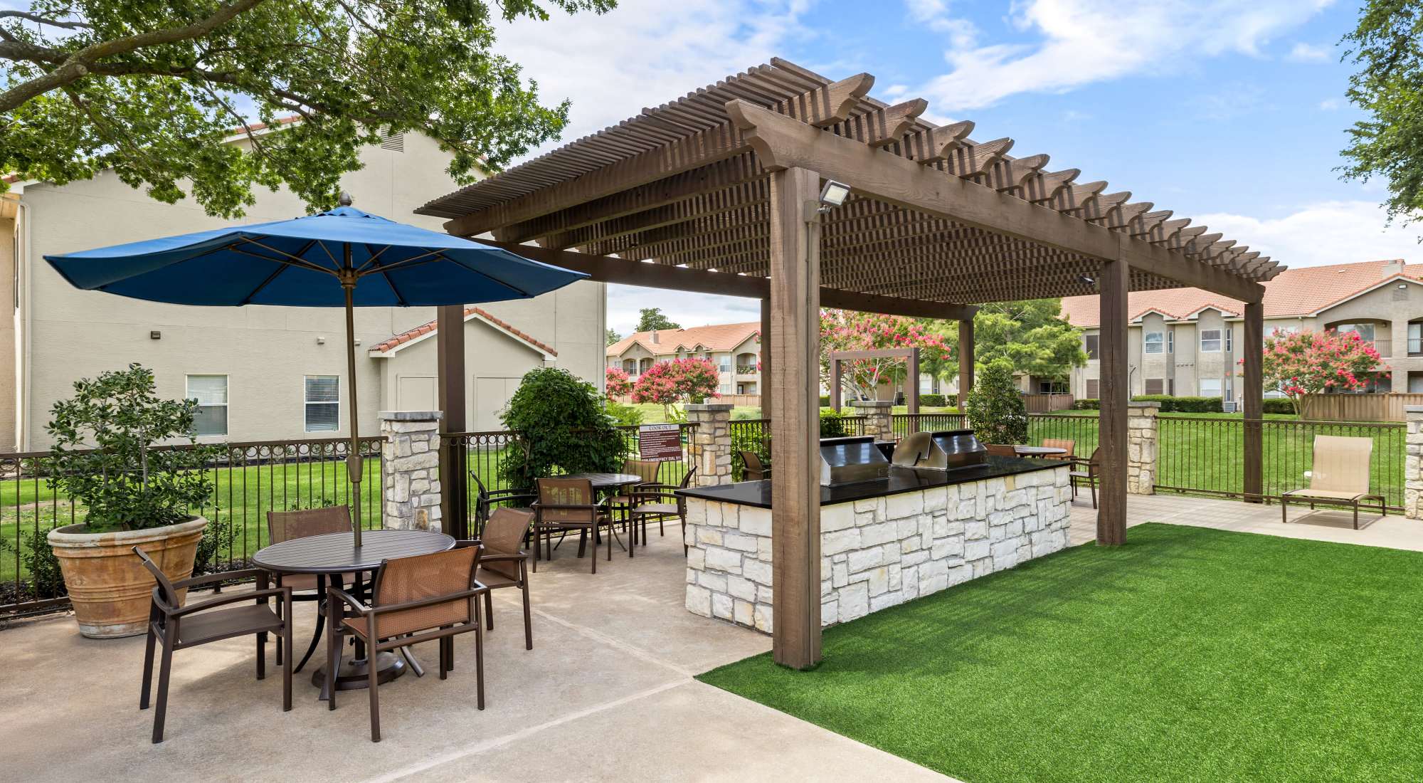 Poolside ramada at Villas of Preston Creek