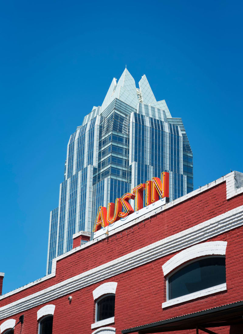 Views of Austin, Texas from Marquis SoCo