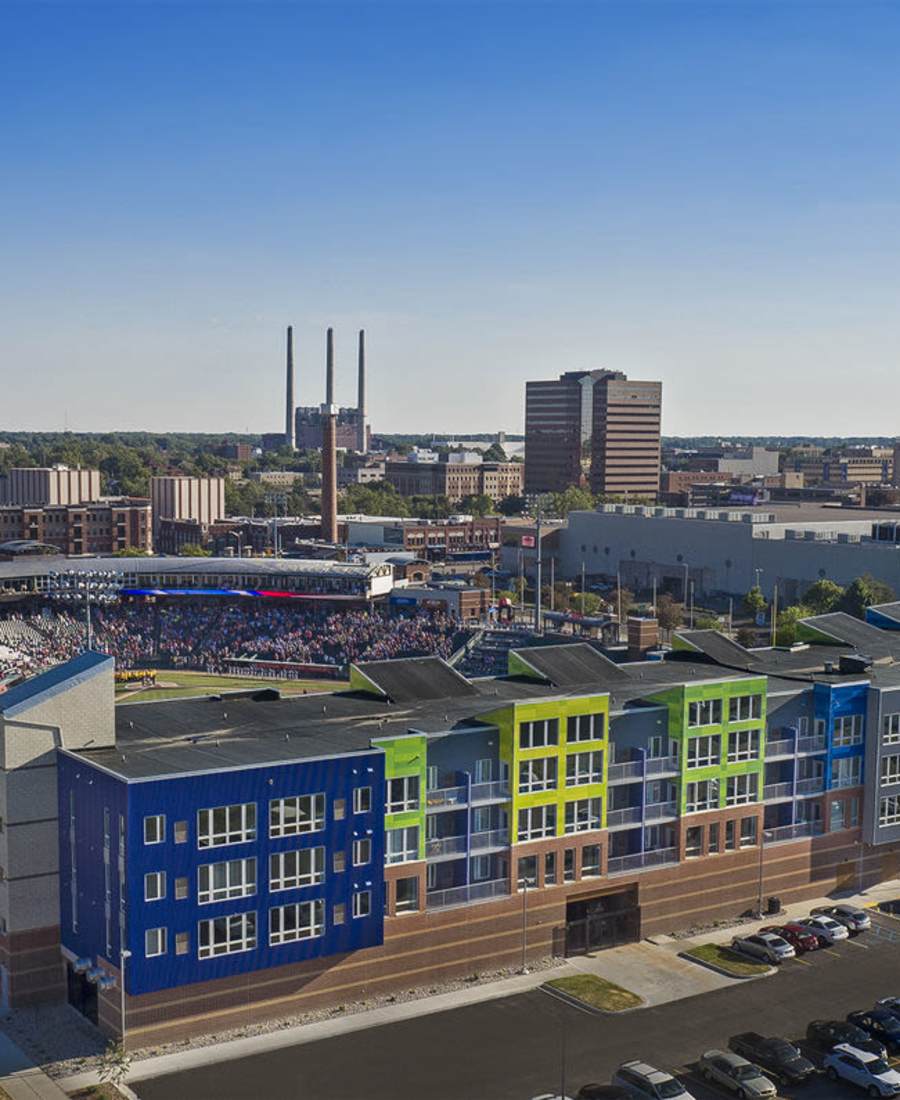 View neighborhood information for Outfield Ball Park Lofts in Lansing, Michigan