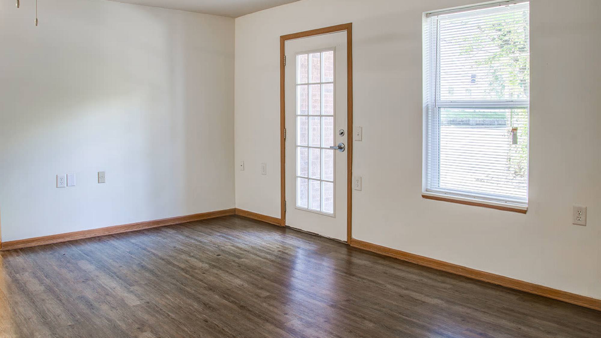 Well-lit living room at City View Place in Richmond, Virginia