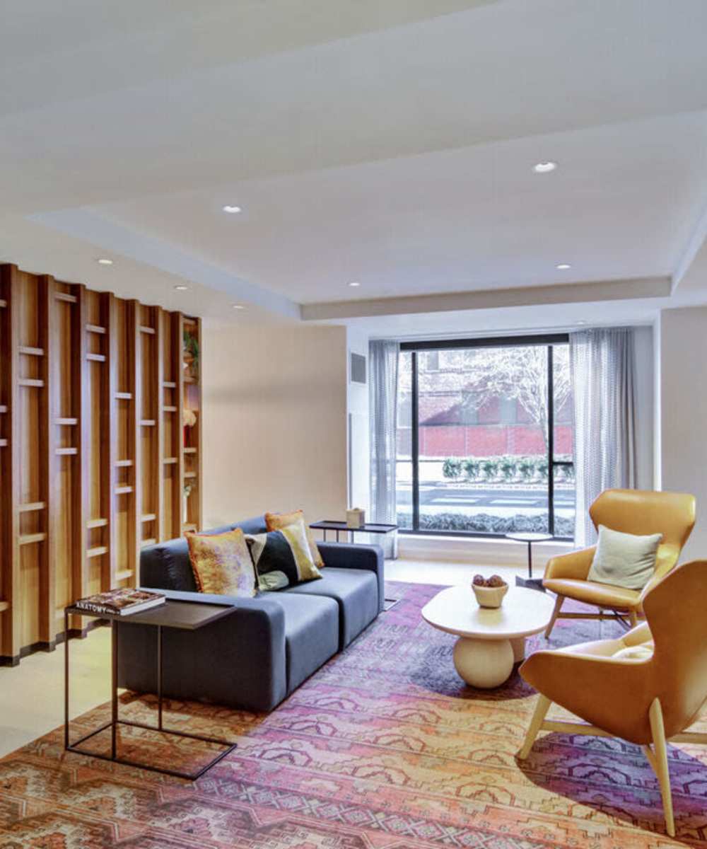 Clubhouse seating area at J Vue at The LMA in Boston, Massachusetts