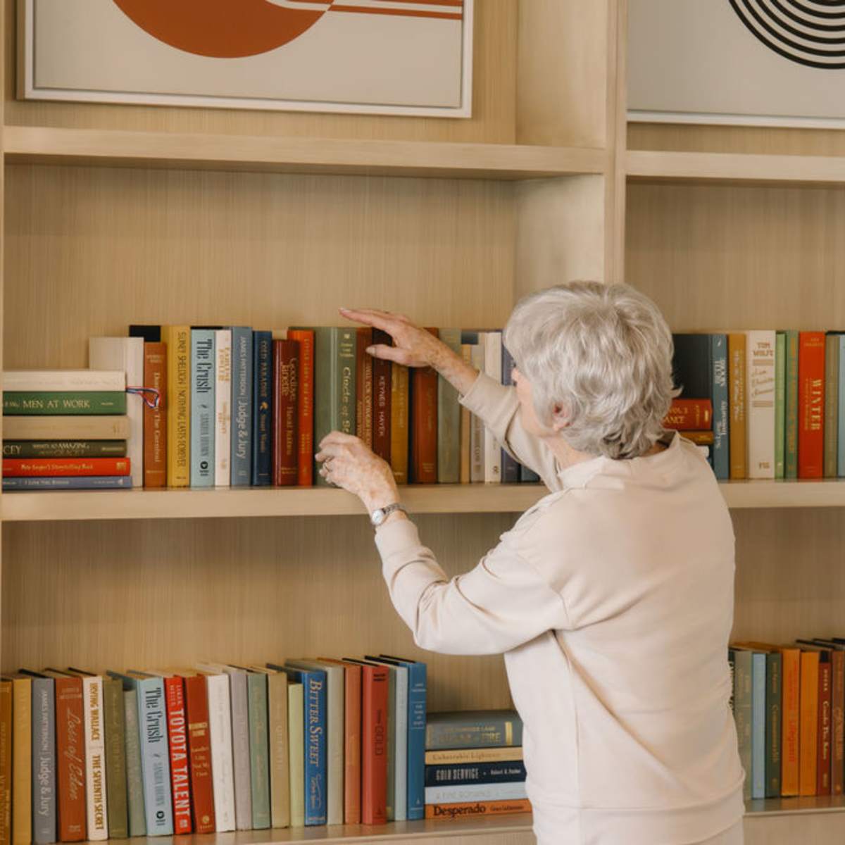 View of the library at Heirloom by Ovation in Las Vegas, Nevada