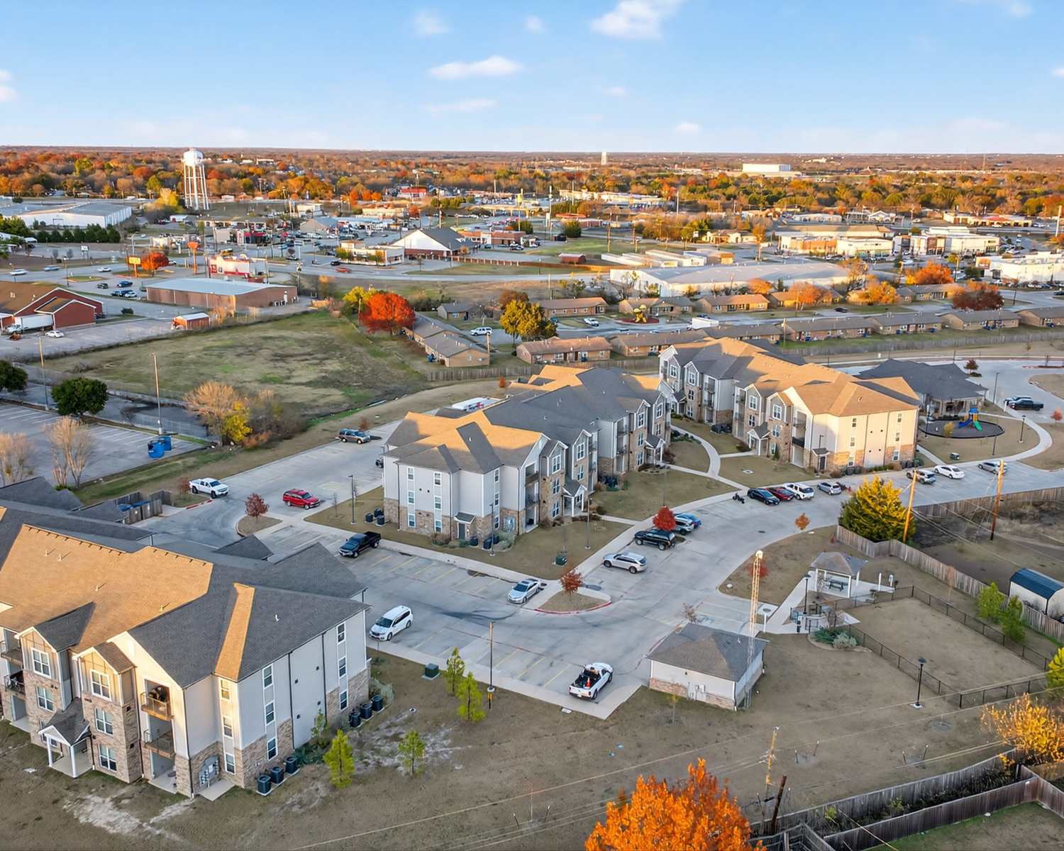 Community arial view to Juniper Pointe in Kaufman, Texas
