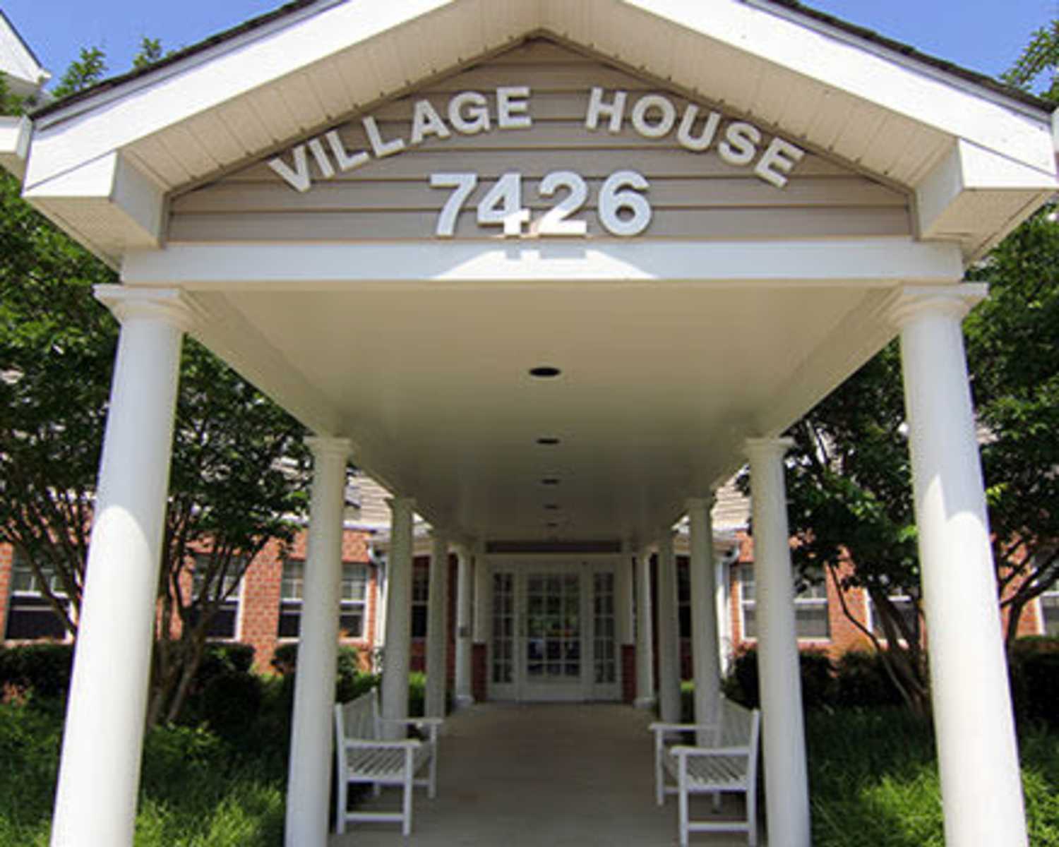 Entrance of the community at Village House in Sykesville, Maryland