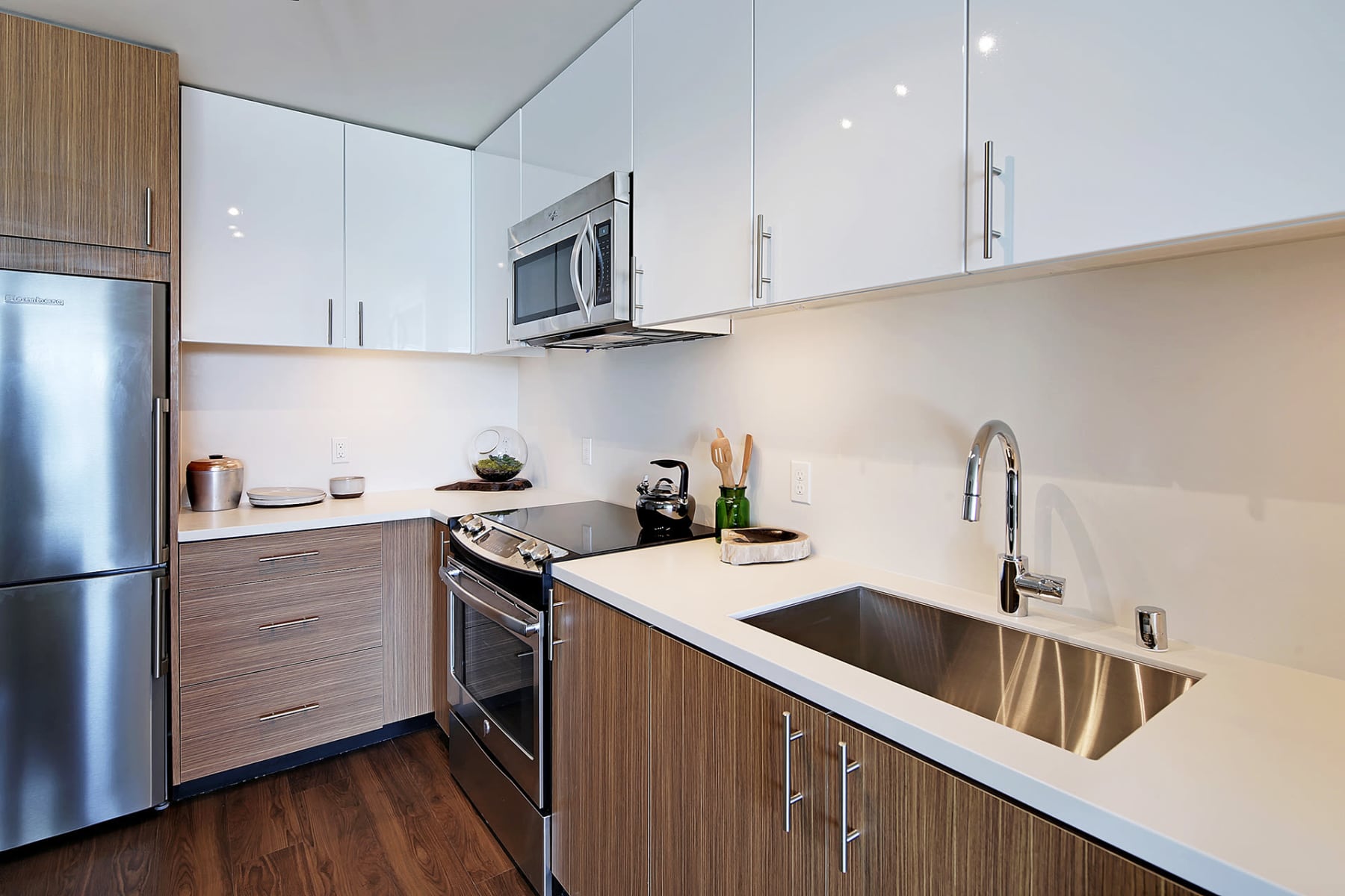 Kitchen at Rooster Apartments in Seattle, Washington