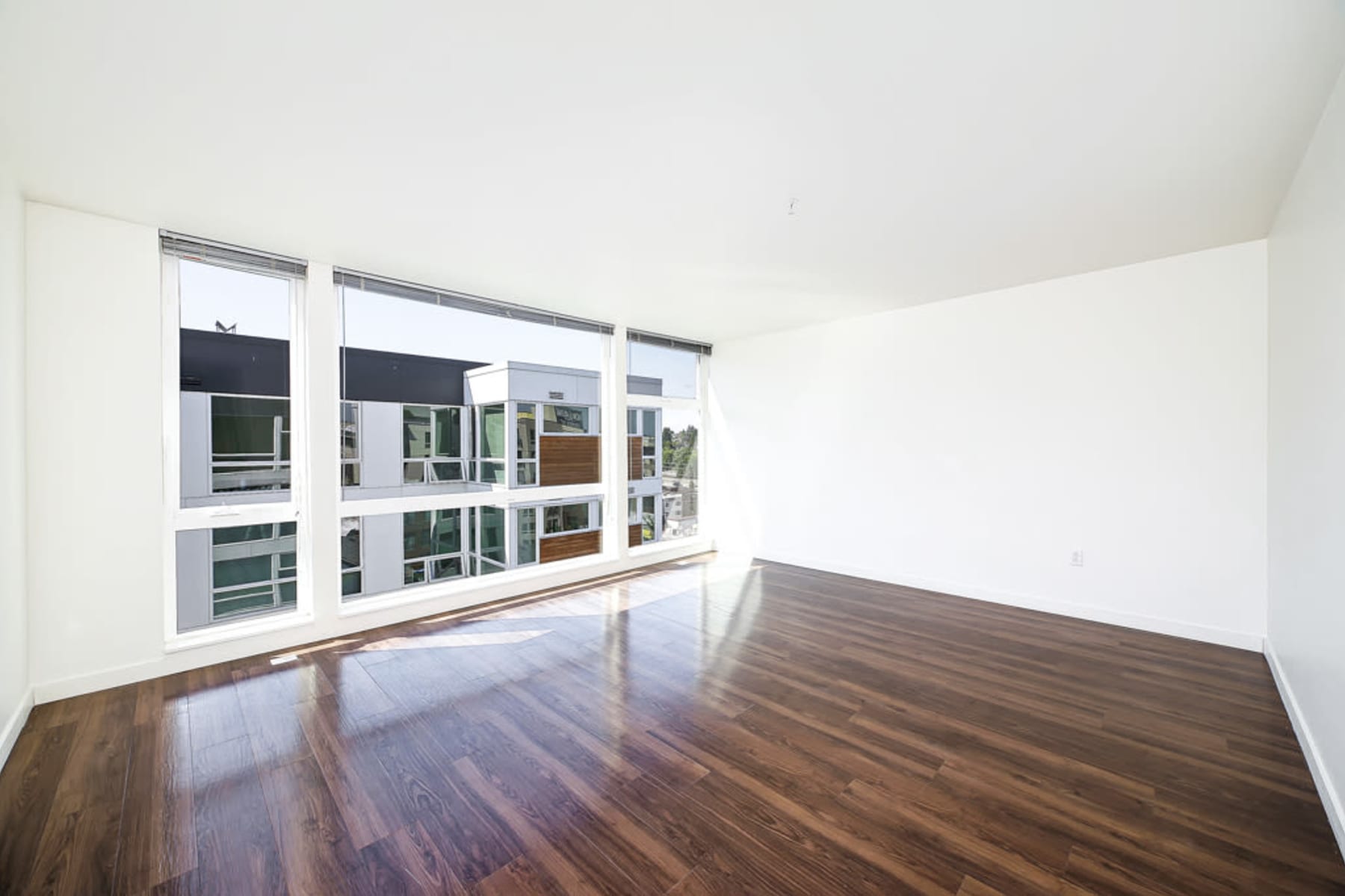 Beautiful hardwood flooring at Rooster Apartments in Seattle, Washington