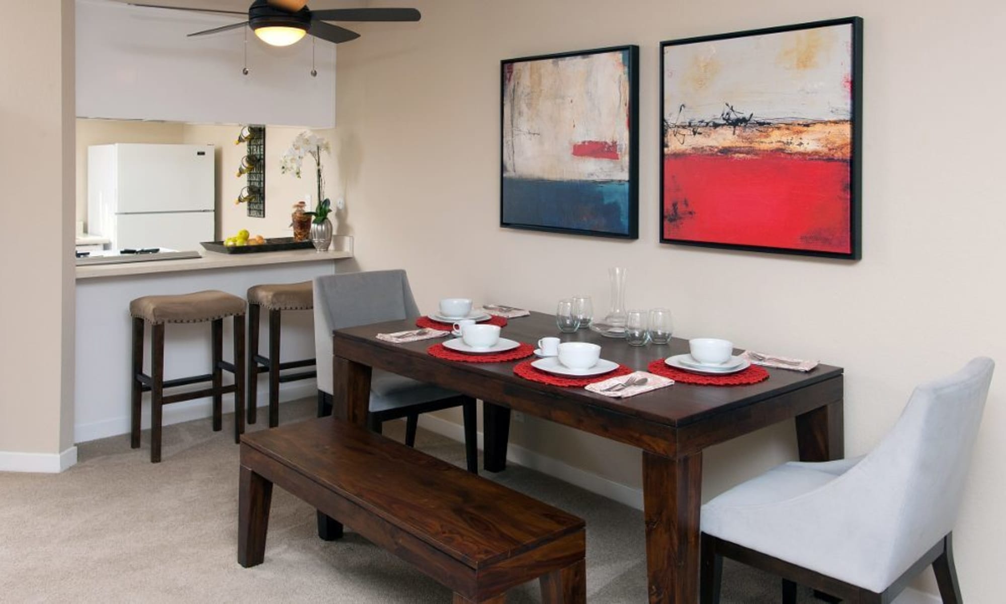 dining room at Countrywood in Fremont, California