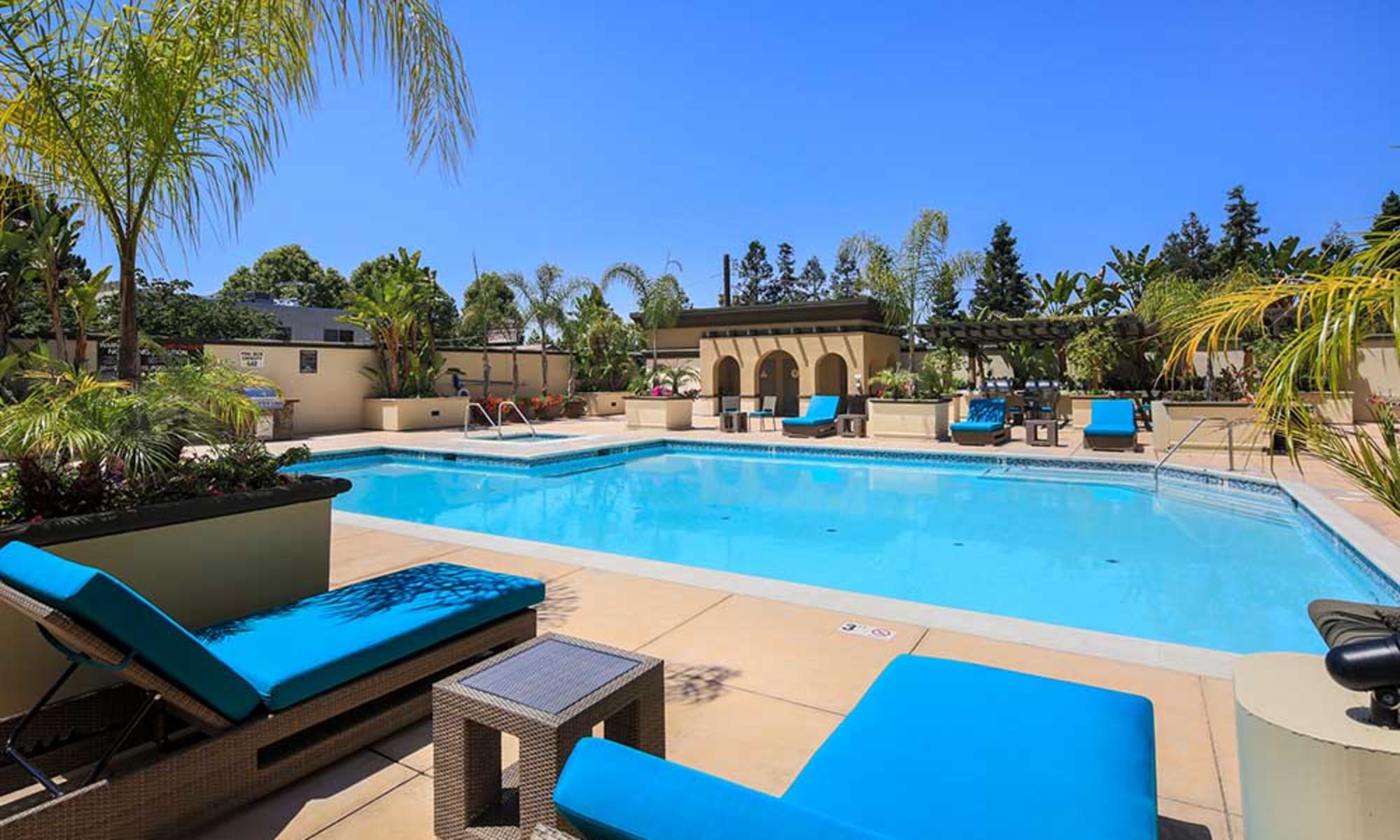 swimming pool at Livorno Square in San Jose, California