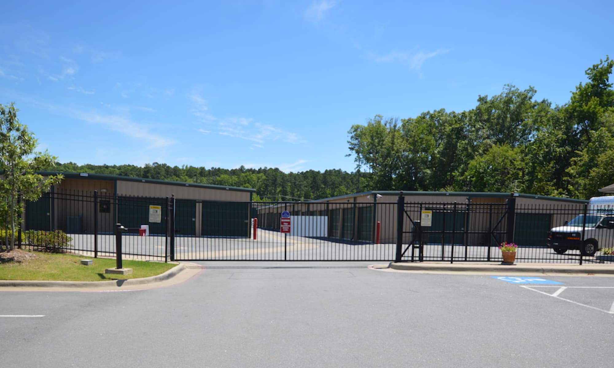 Chenal Storage Center gated entrance in Little Rock, AR