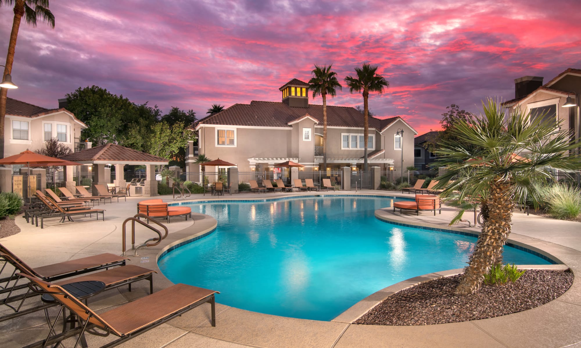 Swimming pool at Villas on Hampton Avenue in Mesa, Arizona 