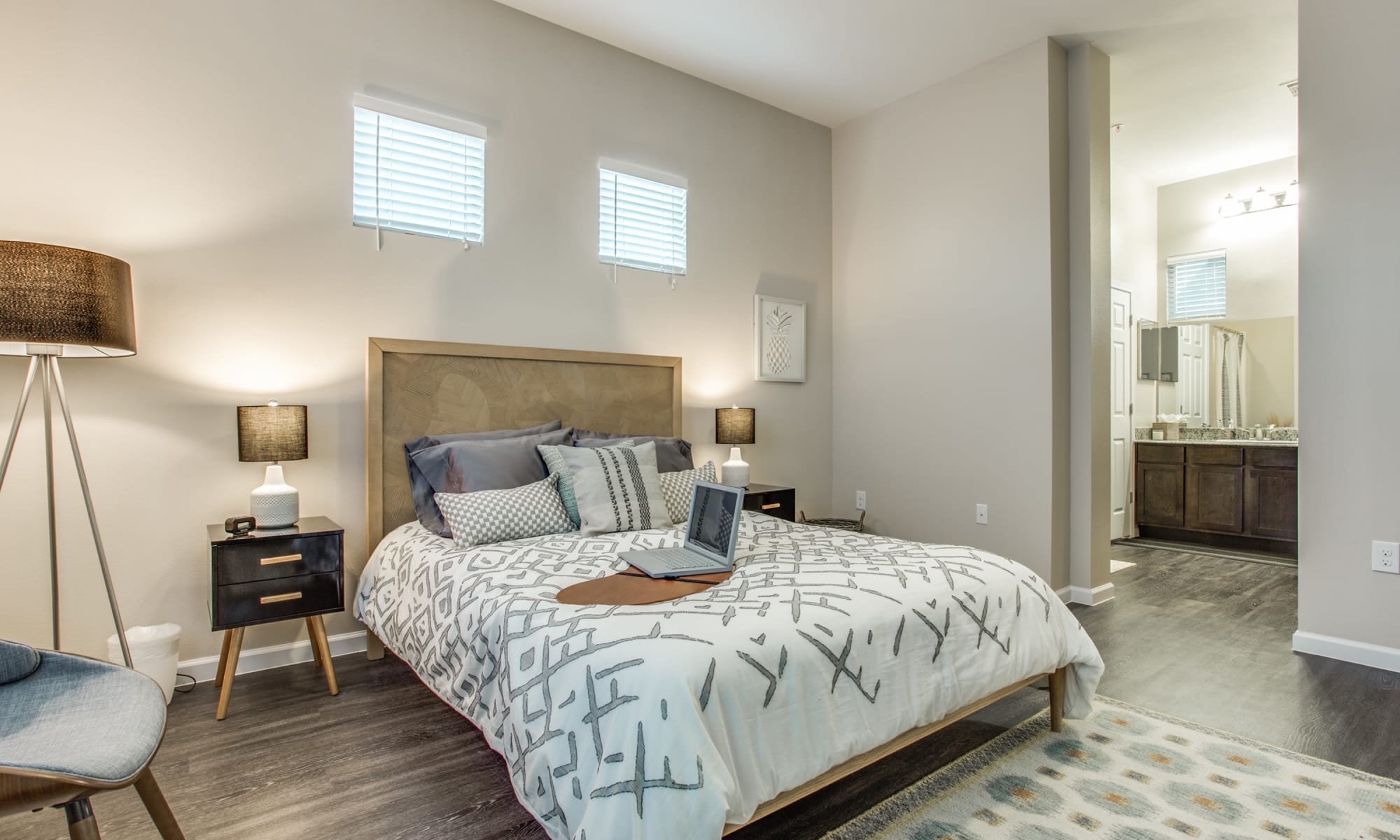 A bedroom with private bathroom at Avilla Prairie Center in Brighton, Colorado