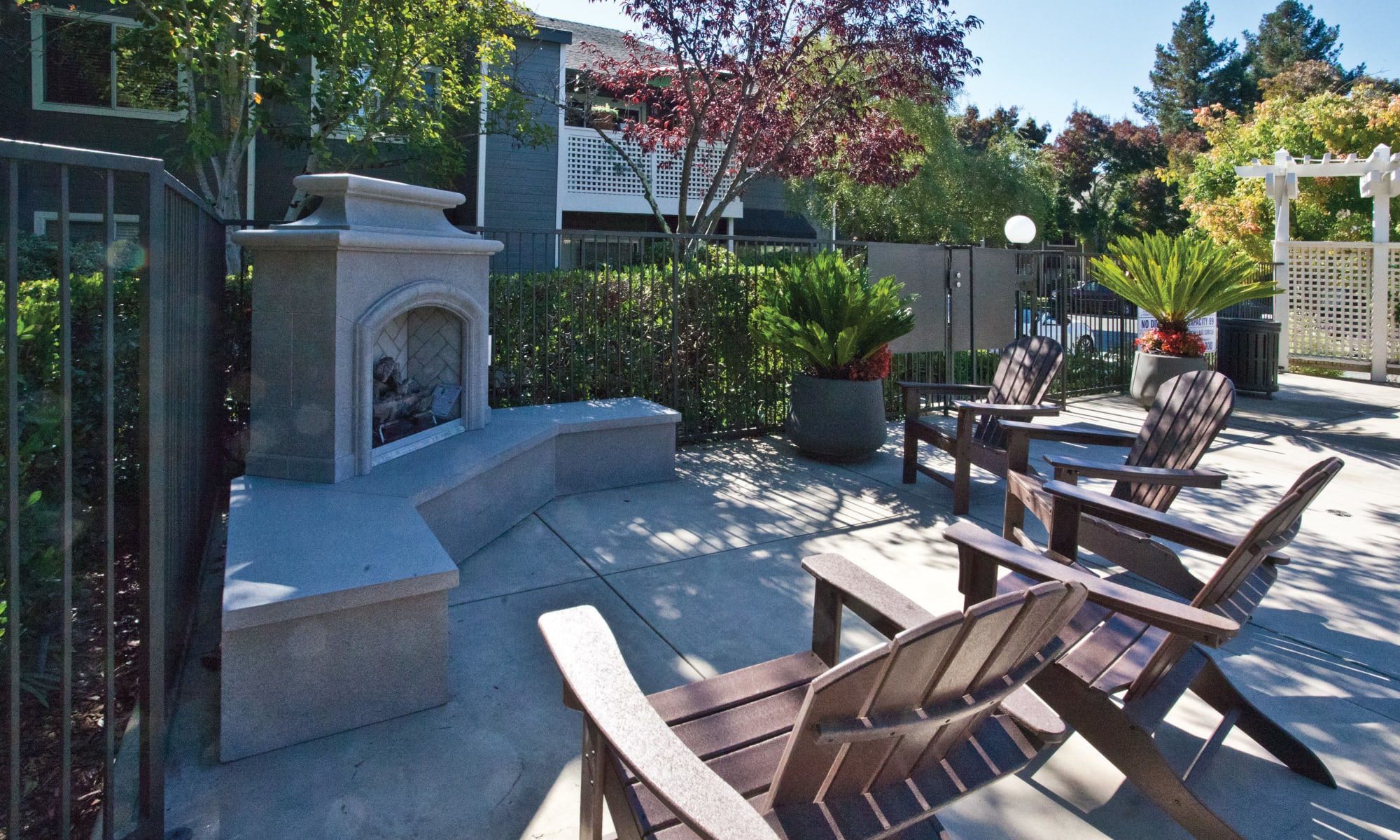 outdoor sitting area at The Villages in Santa Rosa, California