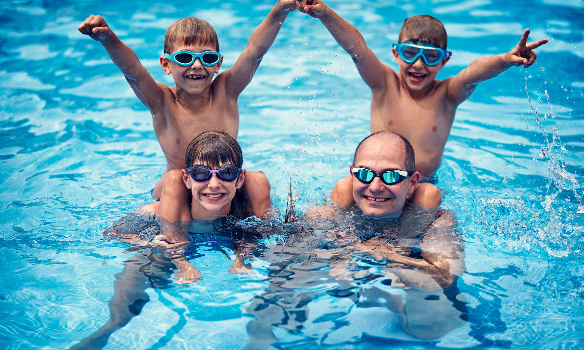 Family fun in the pool at Avilla Gateway in Phoenix, Arizona