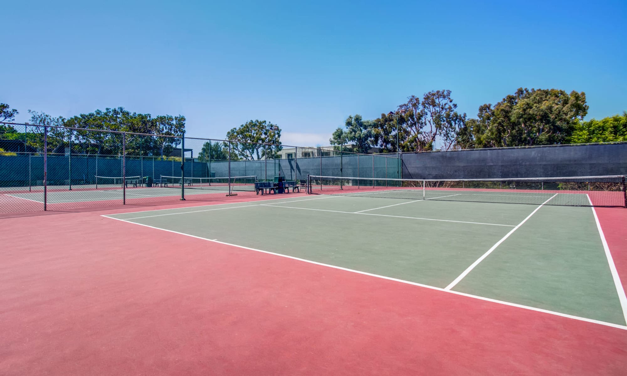 Tennis courts at Mariners Village in Marina del Rey, California