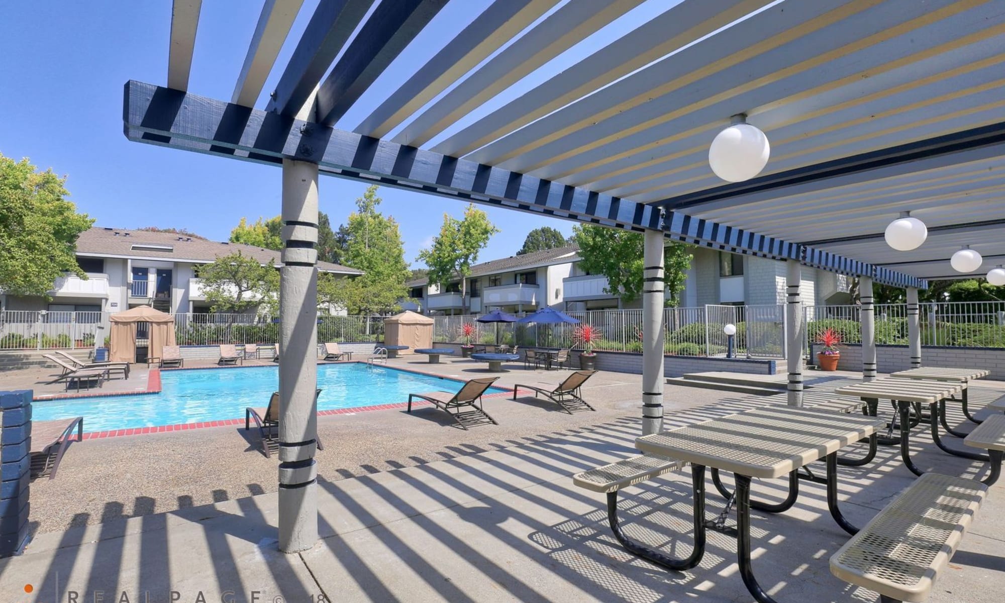 Pool area at Beach Cove in Foster City, California