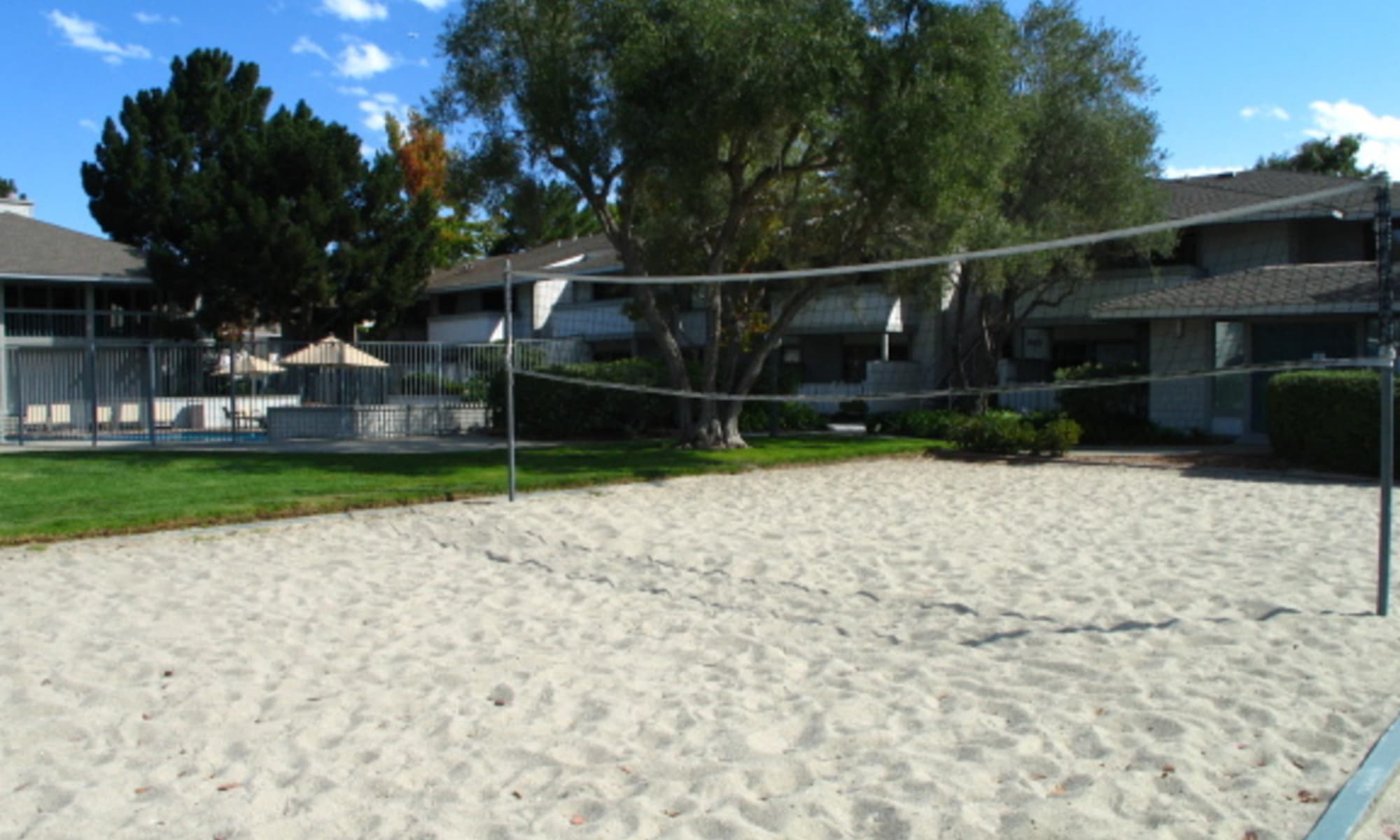 San volleyball pit at Beach Cove in Foster City, California