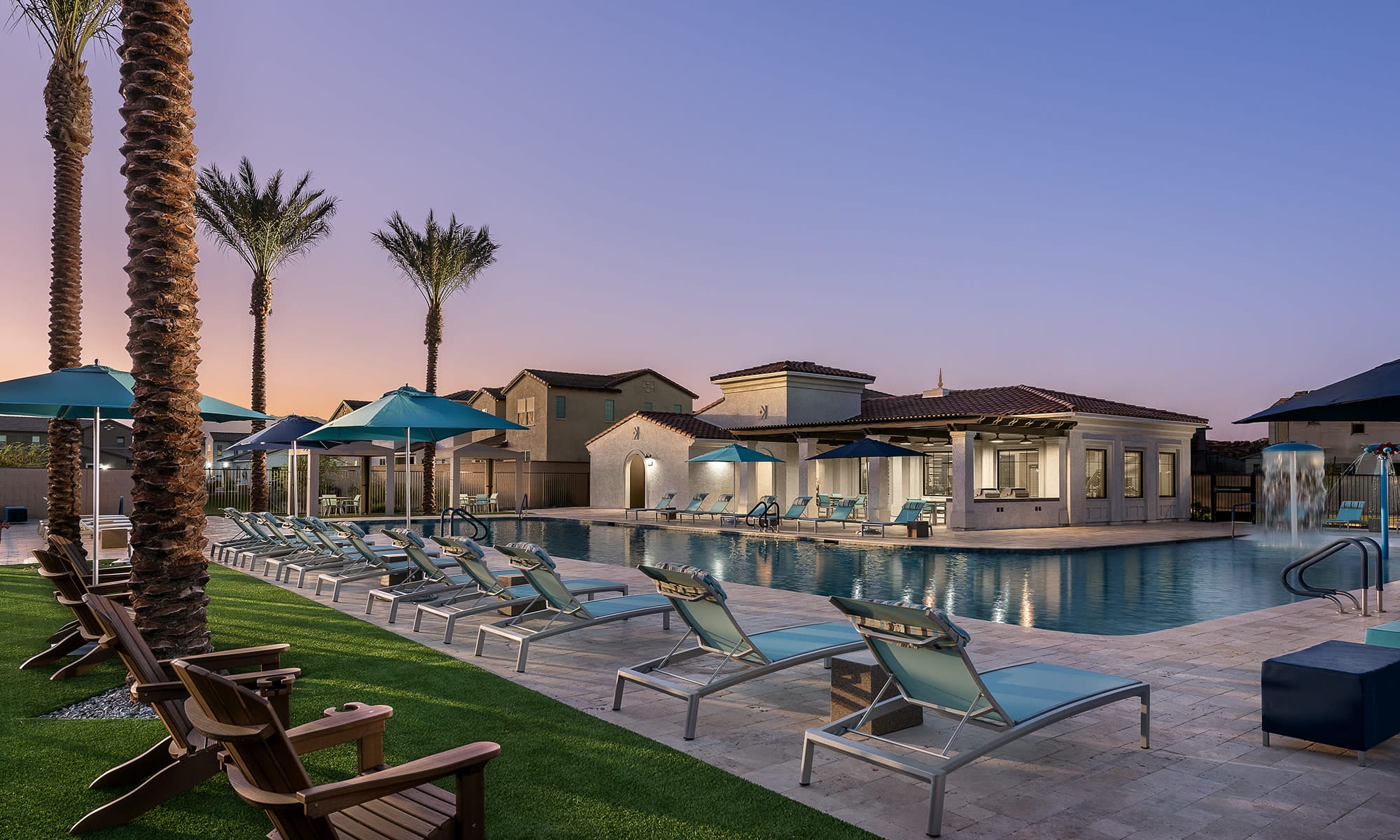 Pool Area at Las Casas at Windrose in Litchfield Park, Arizona 