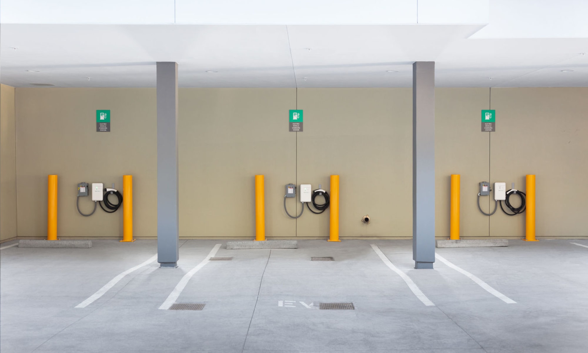 Electric car charging at The Palomino in Palo Alto, California
