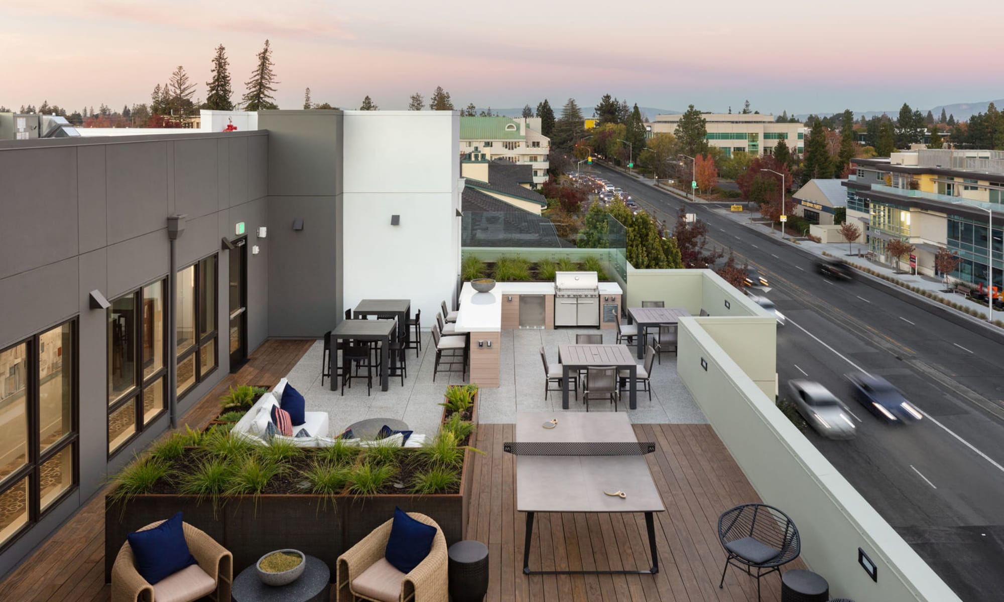 Modern apartment homes at The Palomino in Palo Alto, California