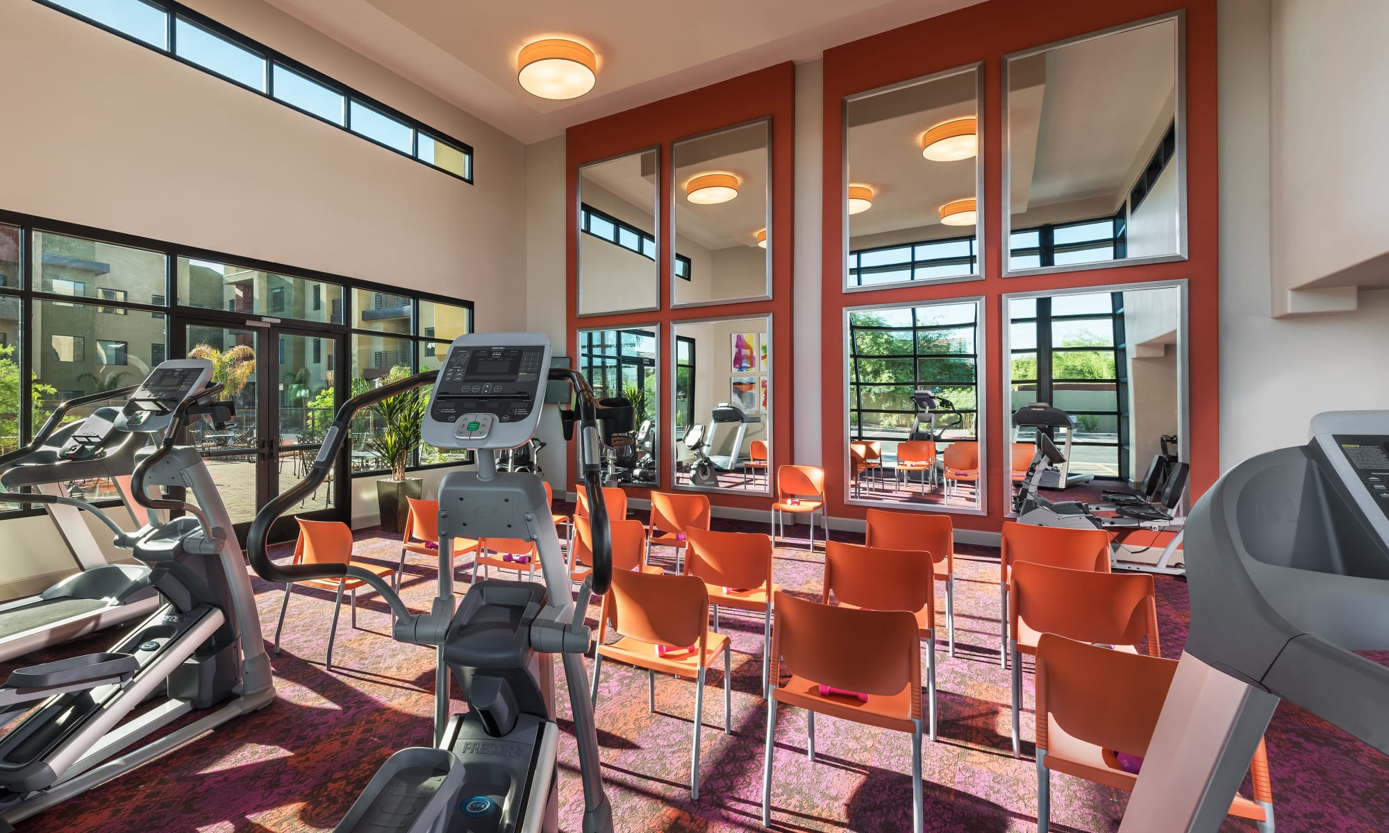 Fitness center at Clearwater Ahwatukee in Phoenix, Arizona