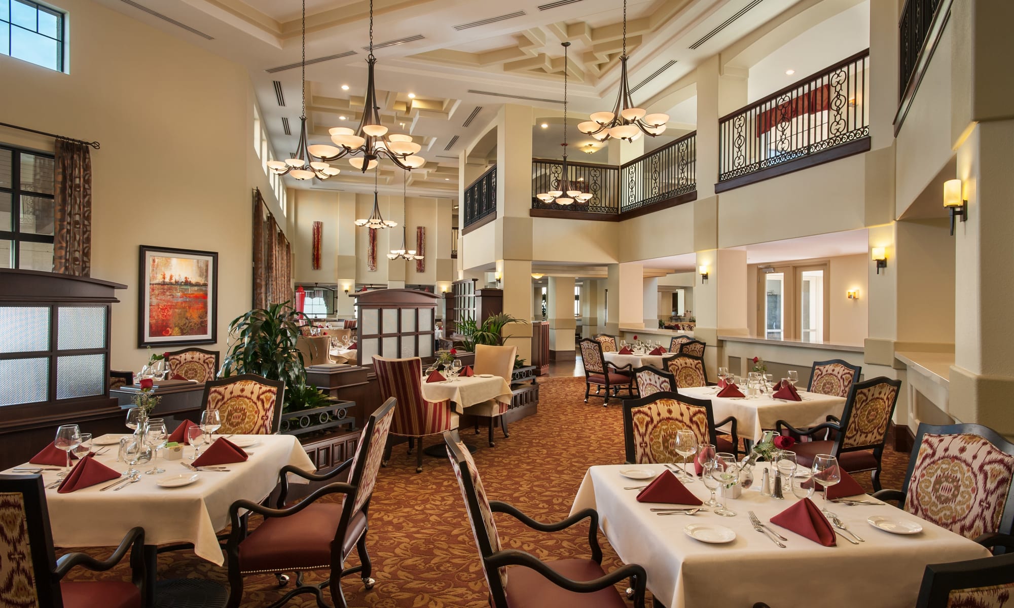 Dining hall at Clearwater Agritopia in Gilbert, Arizona