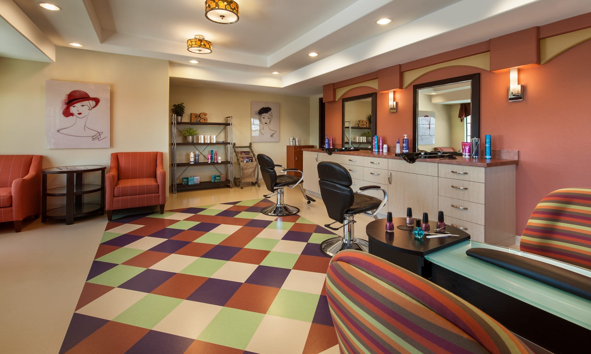 Salon at Clearwater Agritopia offers senior living in Gilbert, Arizona. 