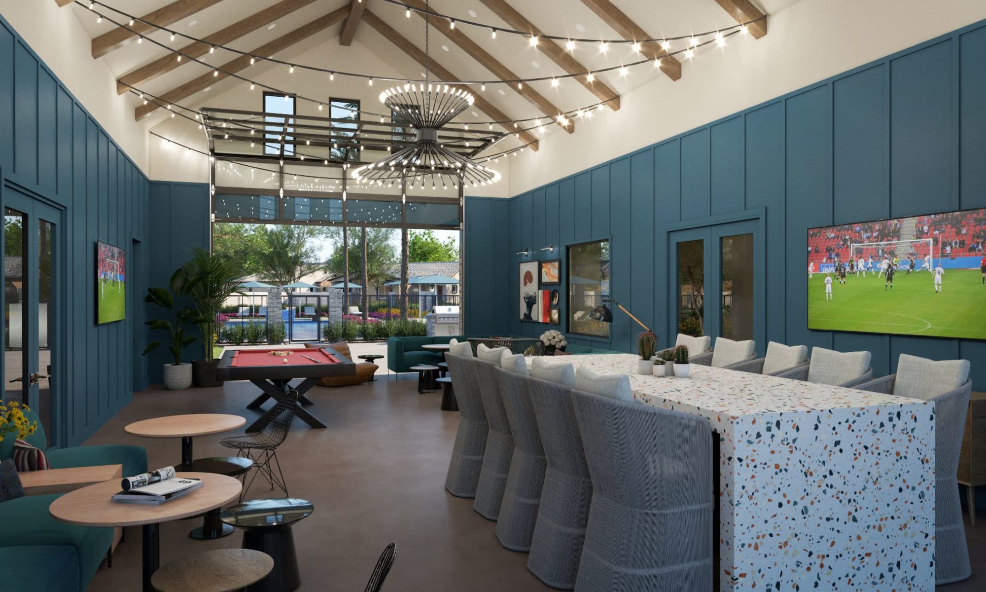 Cool clubhouse at FirstStreet Ballpark Village in Goodyear, Arizona