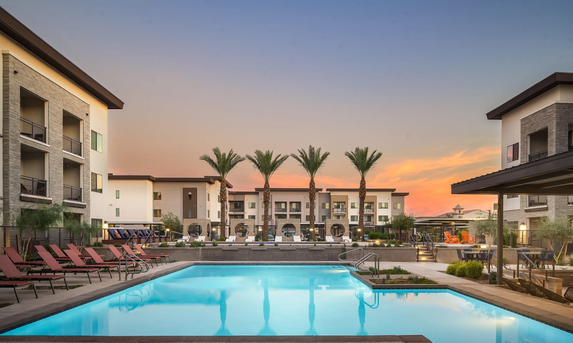 Swimming Pool at Soltra at San Tan Village in Gilbert, Arizona