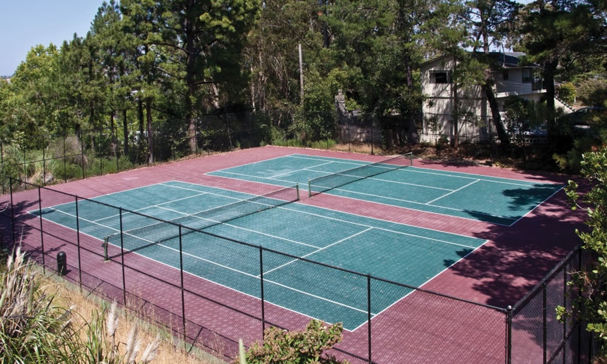 Tennis courts at Madera Valley in Corte Madera, California