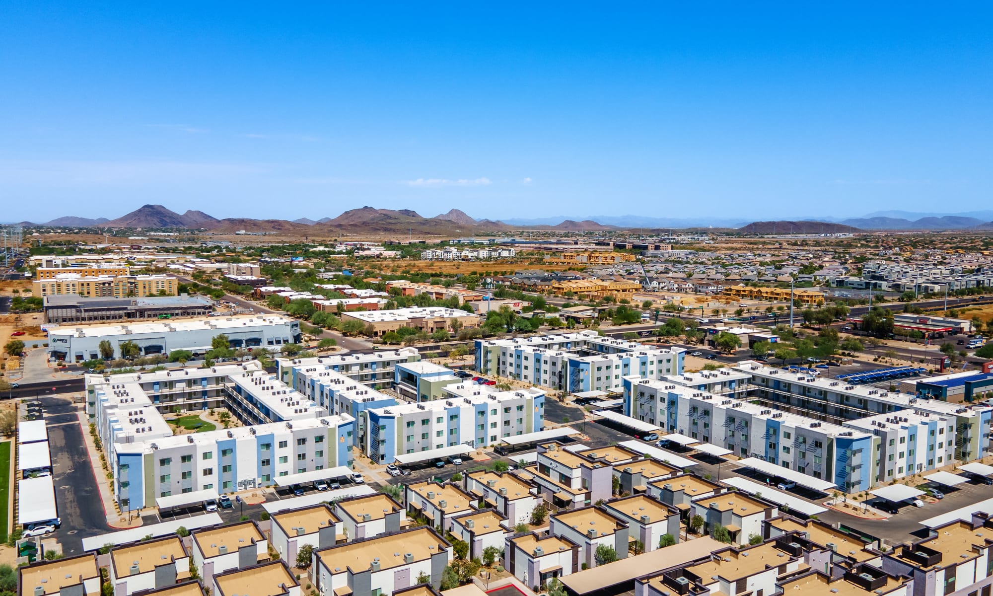 Aerial view of apartments at Horizon North in Phoenix, Arizona 