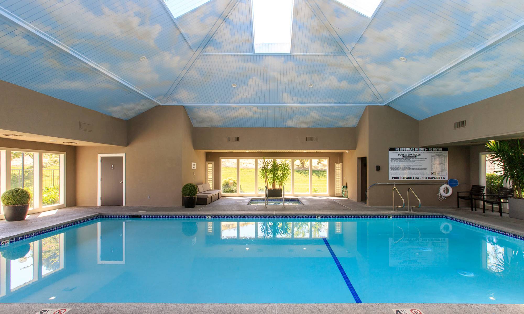 Indoor pool at The Pointe in Fairfield, California