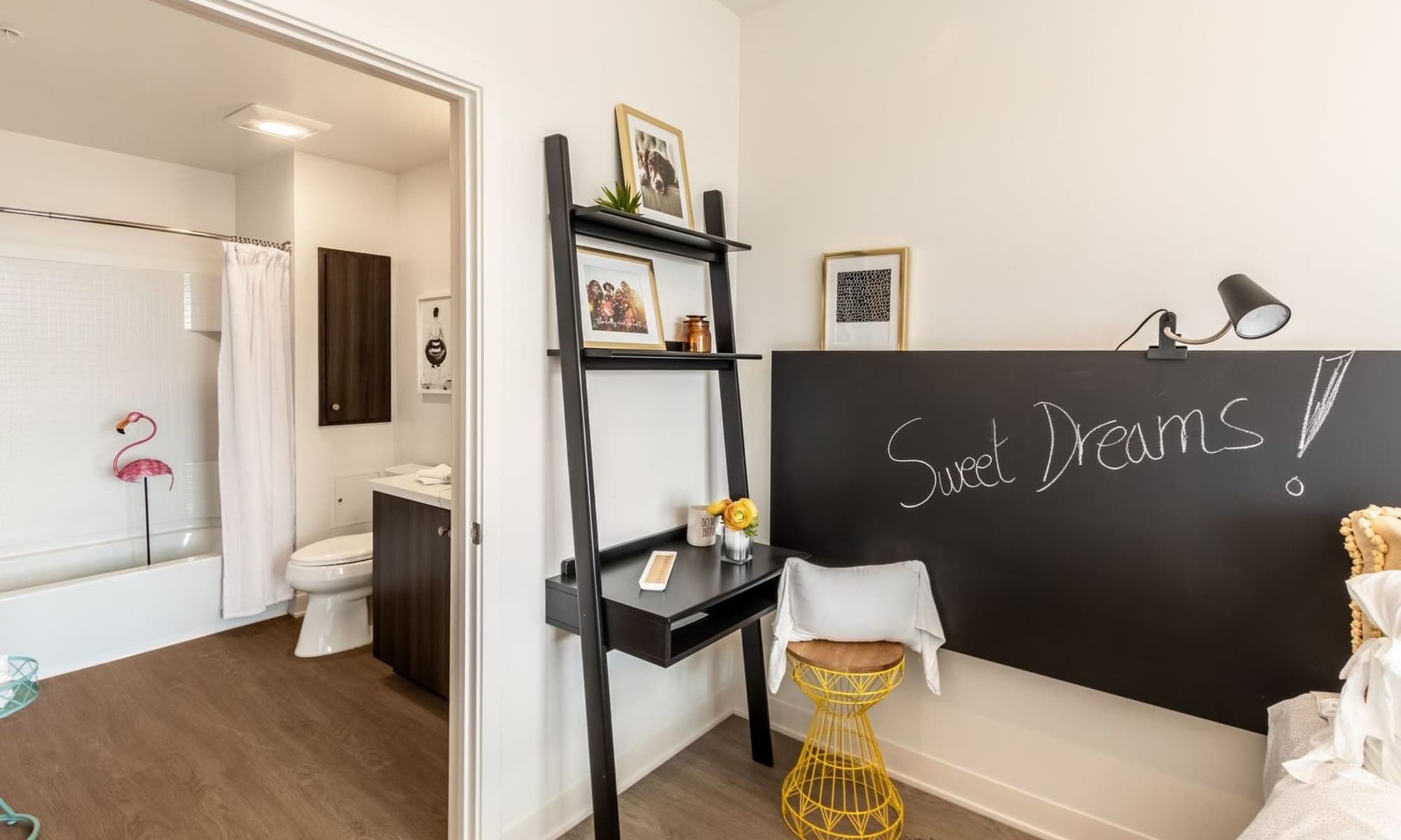 Bedrooms at Nanda on Pacific in Santa Cruz, California