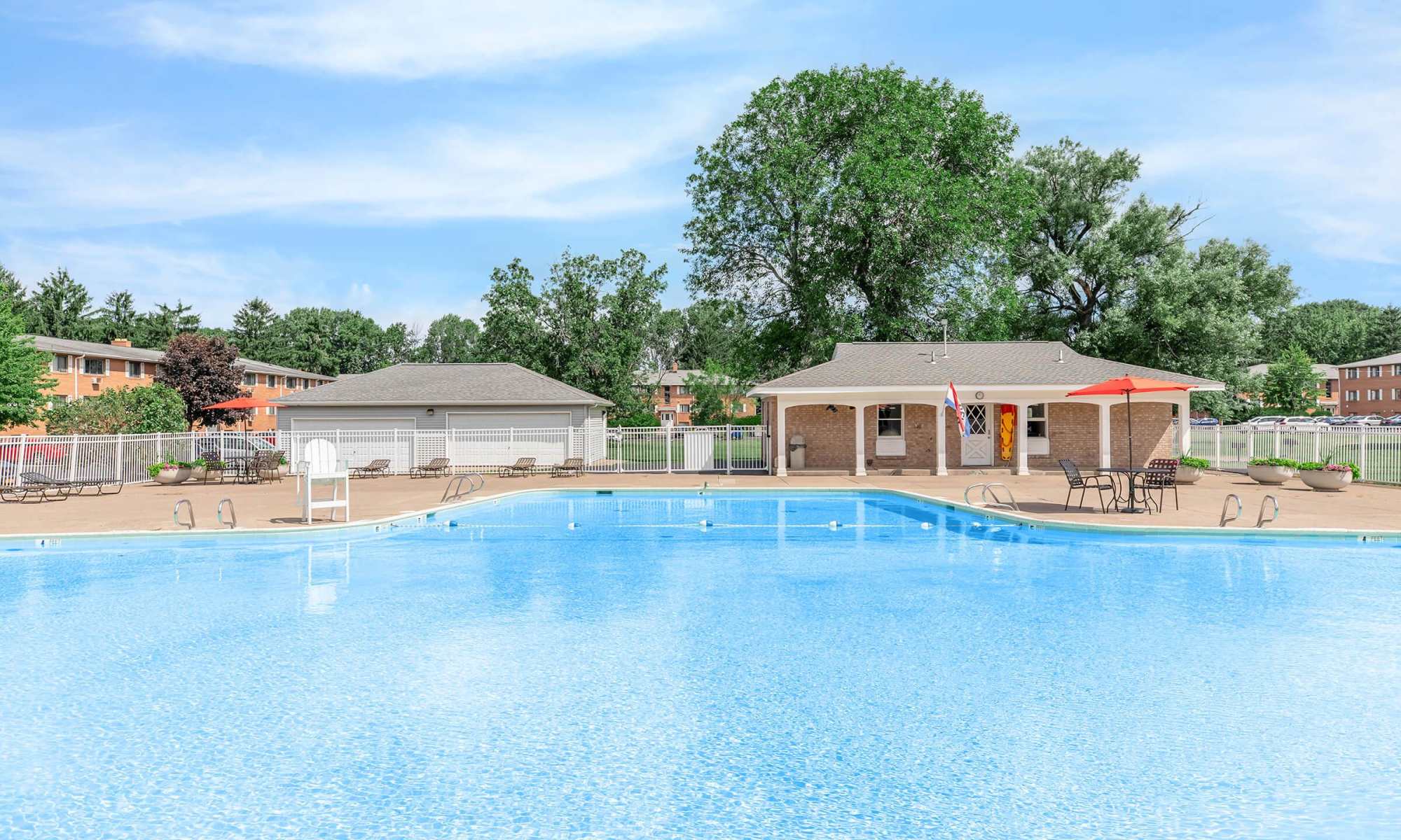 Pool at Greece Commons Apartments in Rochester, New York