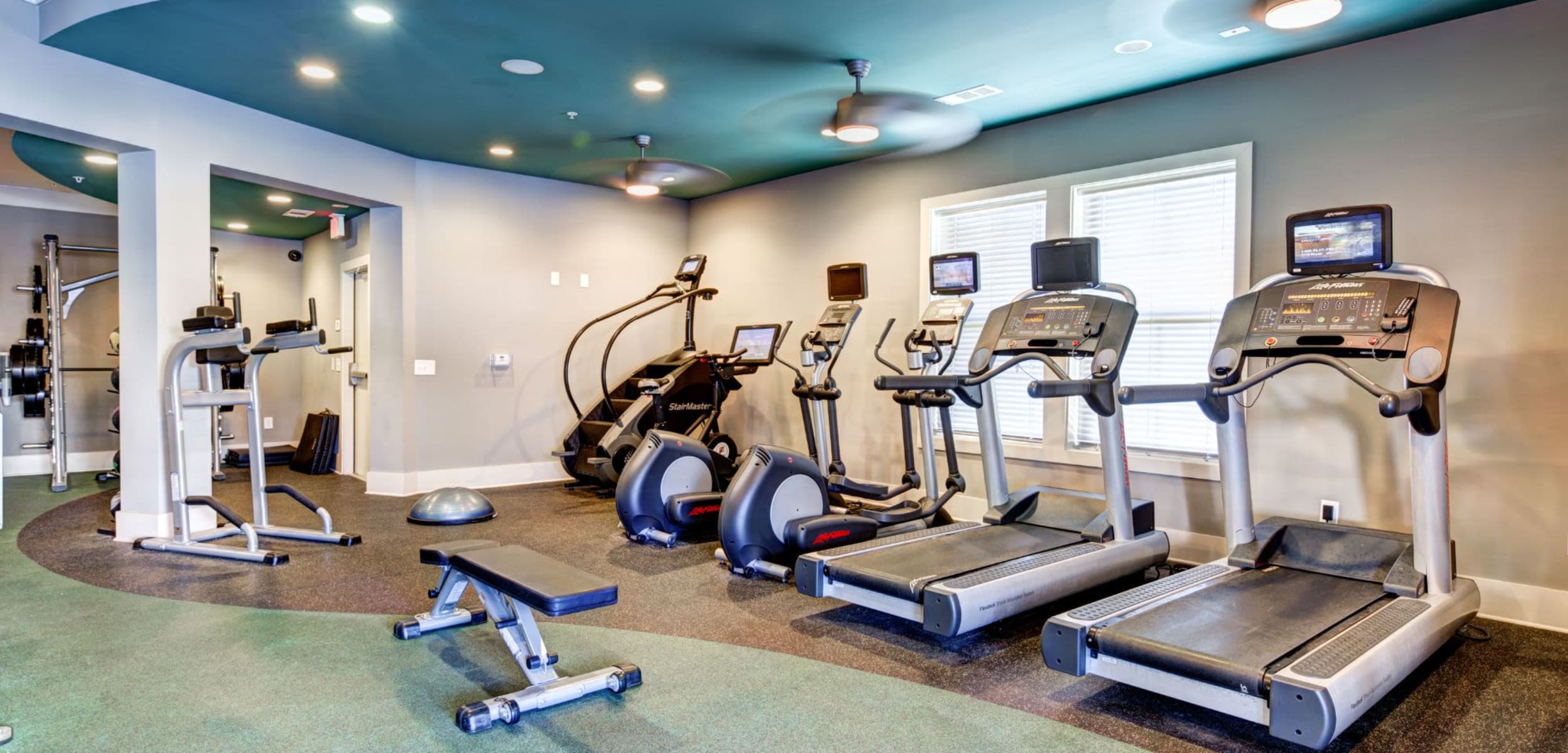 Fitness center at Marquis at Morrison Plantation in Mooresville, North Carolina