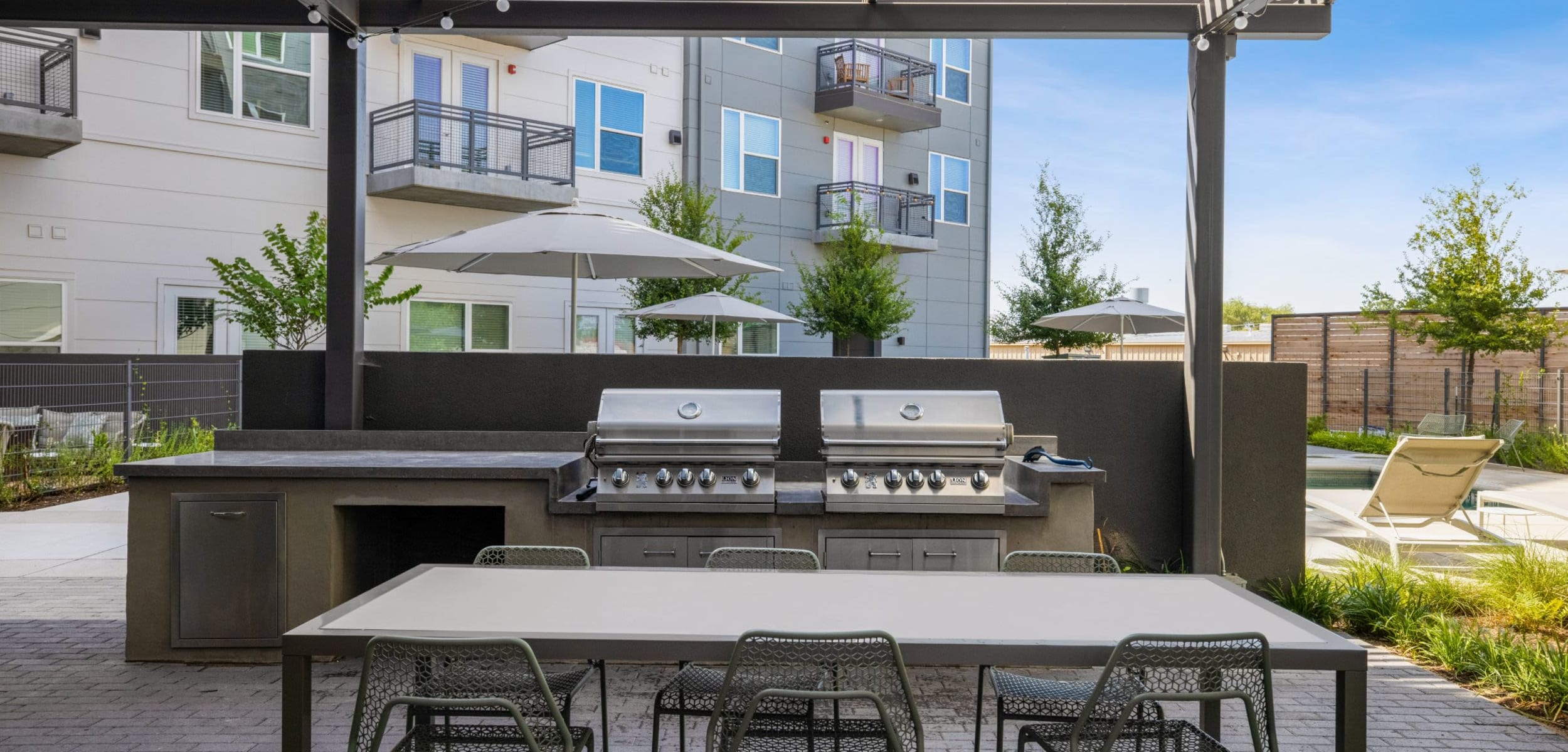 Grilling area at 44 South in Austin, Texas