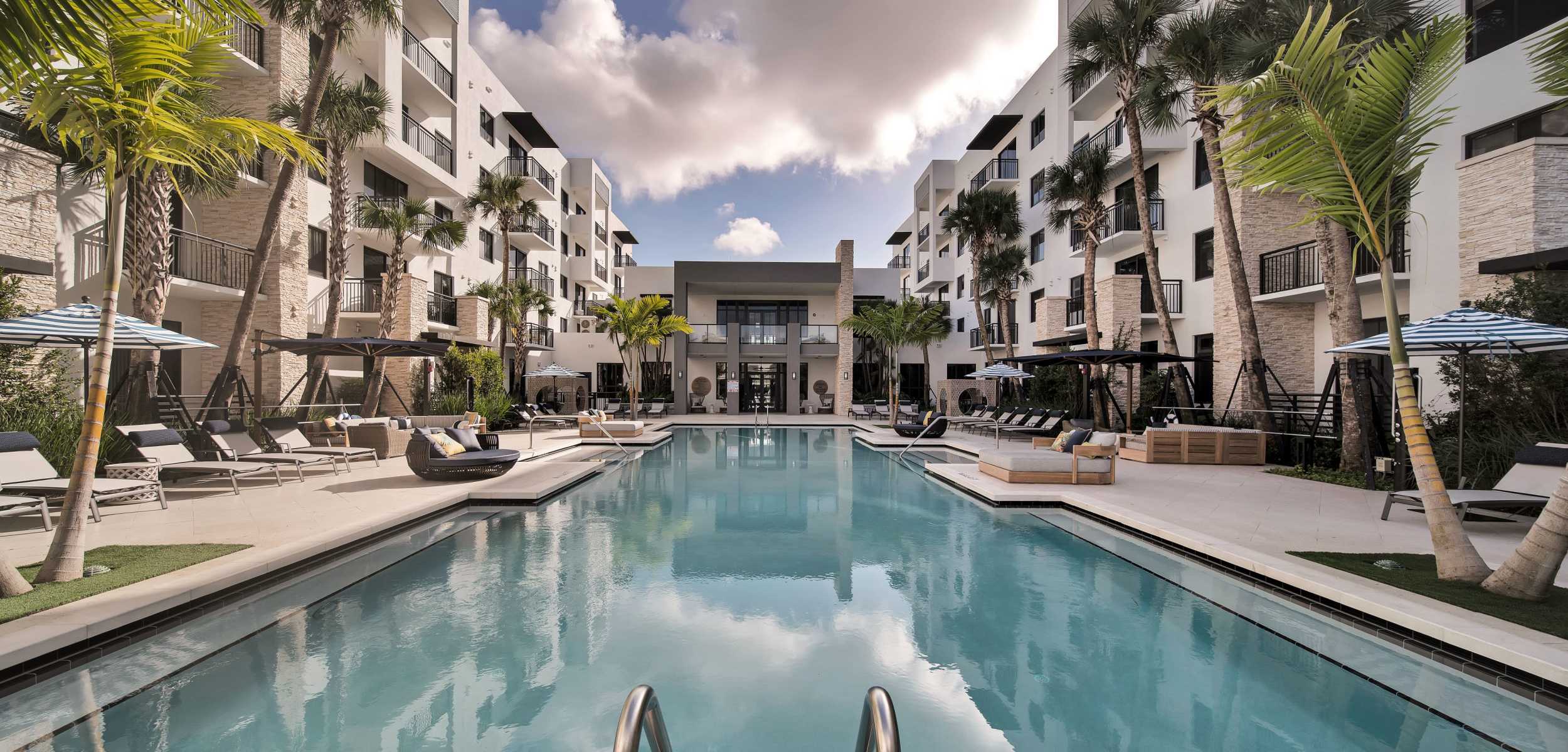 Resort-Style Swimming Pool with Sun Deck at Palmera in Doral, Florida