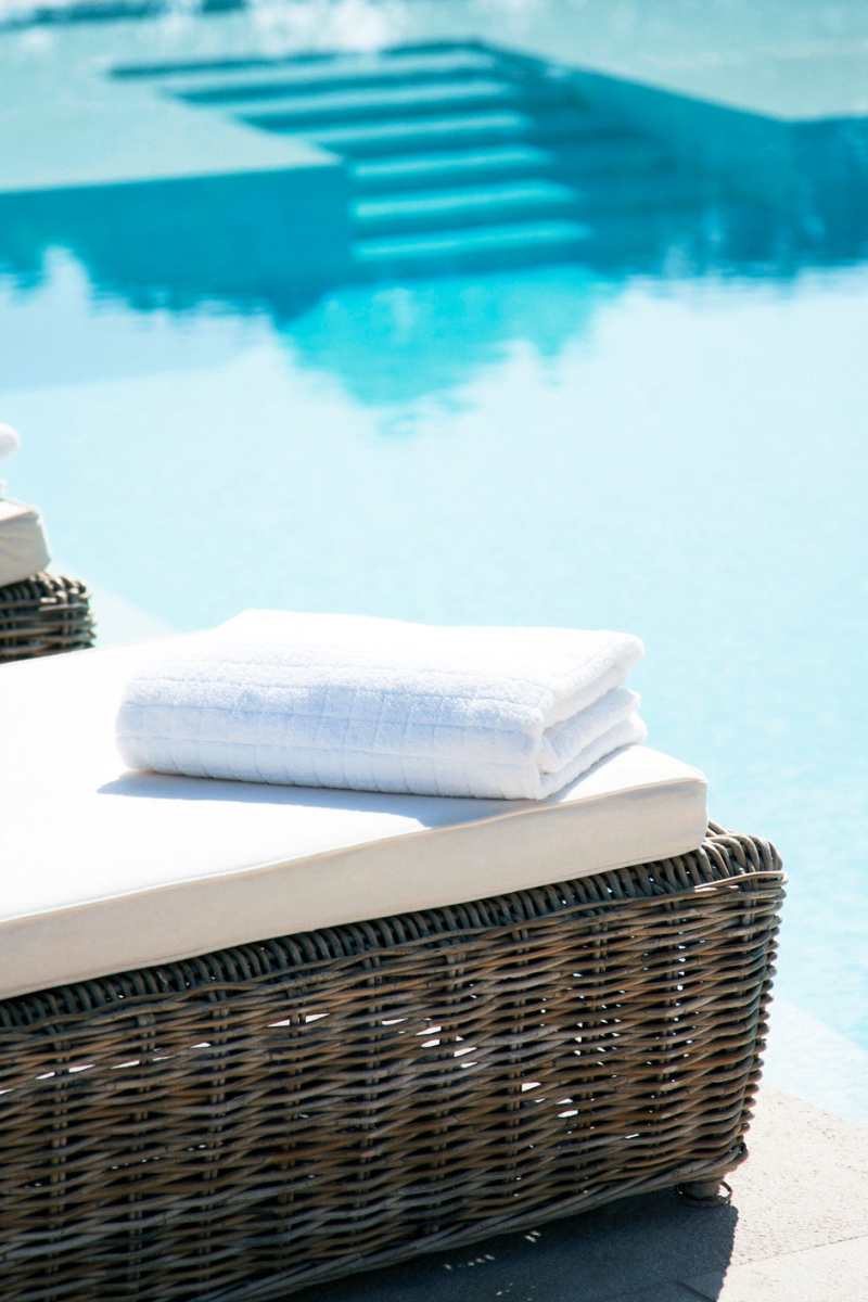 View poolside lounge at One West Hartford in West Hartford, Connecticut