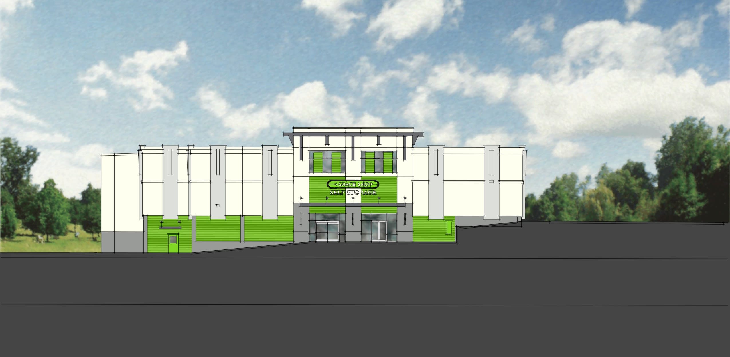 Exterior shot of Space Shop Self Storage in Atlanta