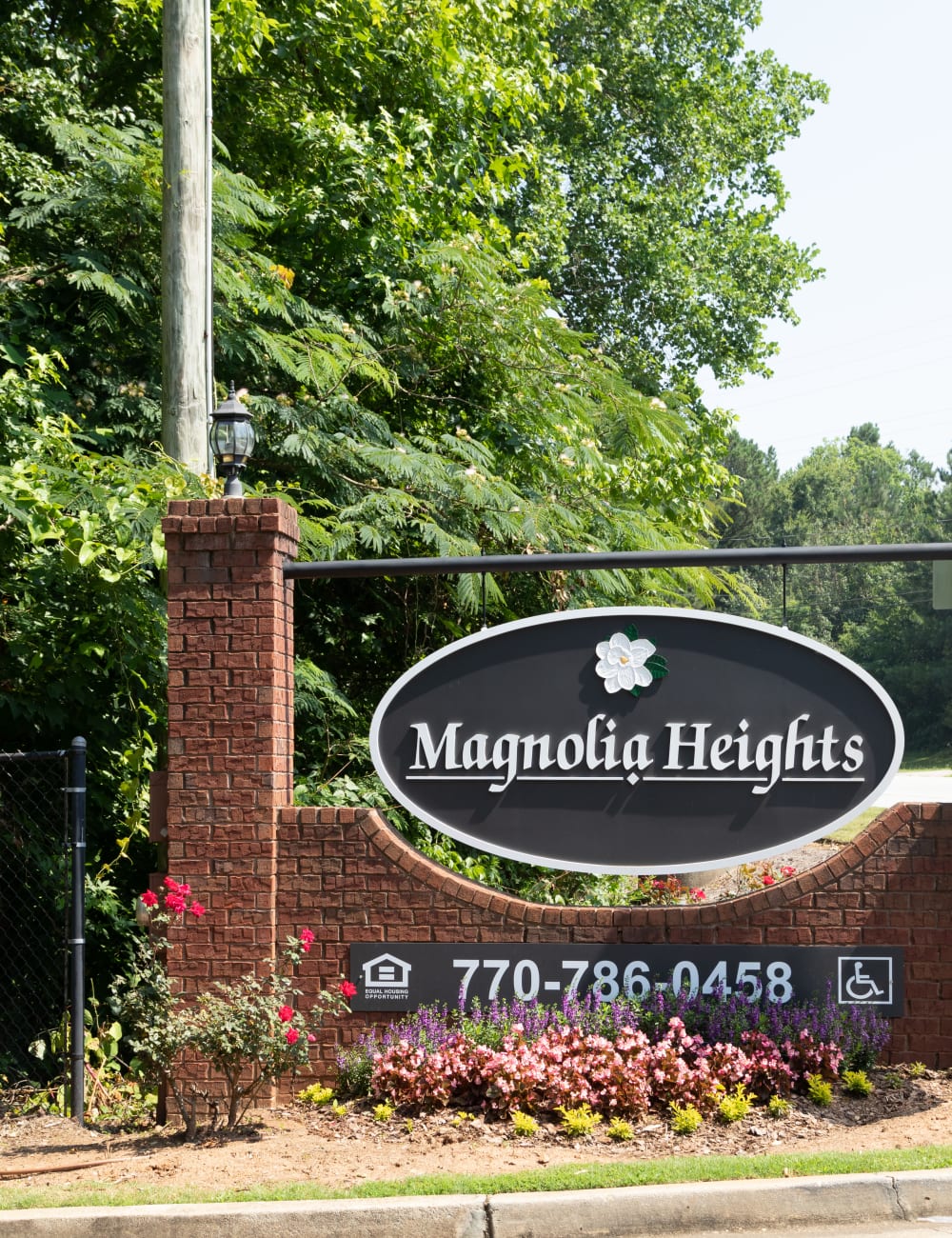 Sign at Magnolia Heights in Covington, Georgia