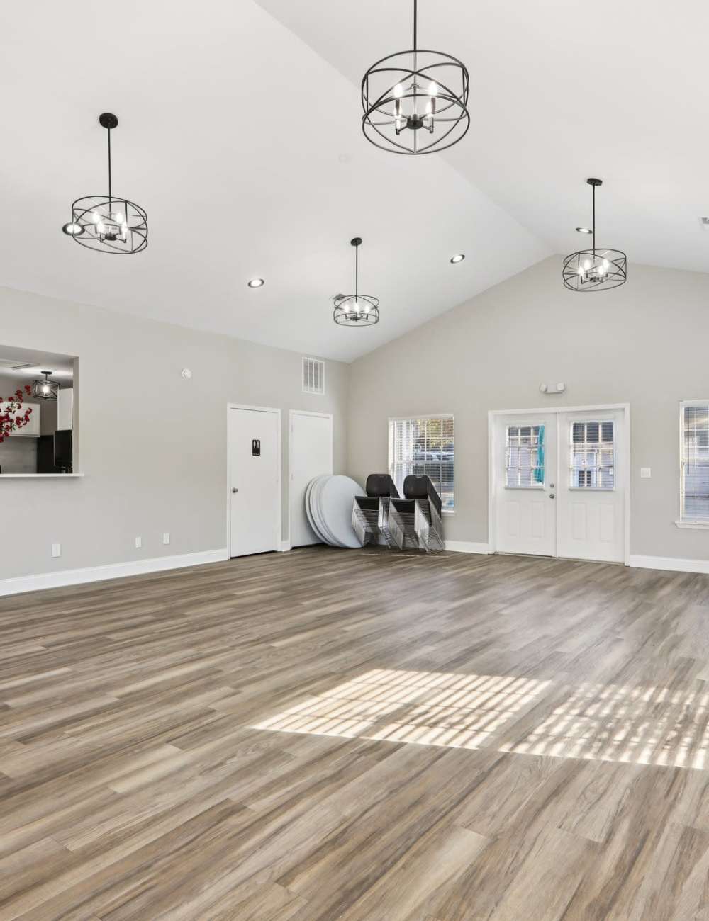 Private patio at Gregory Lane Apartments in Acworth, Georgia